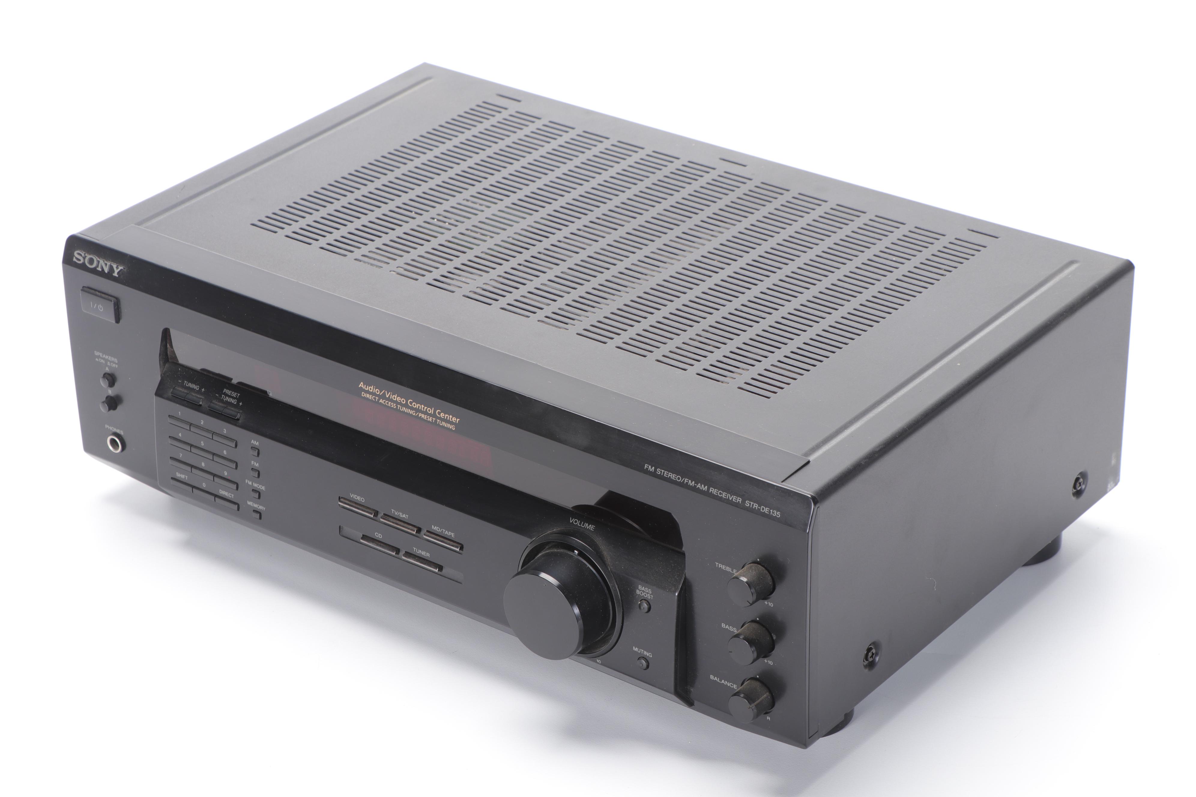 Sony CD Player, JVC Audio Video Receiver, Kenwood Tape Player, Late