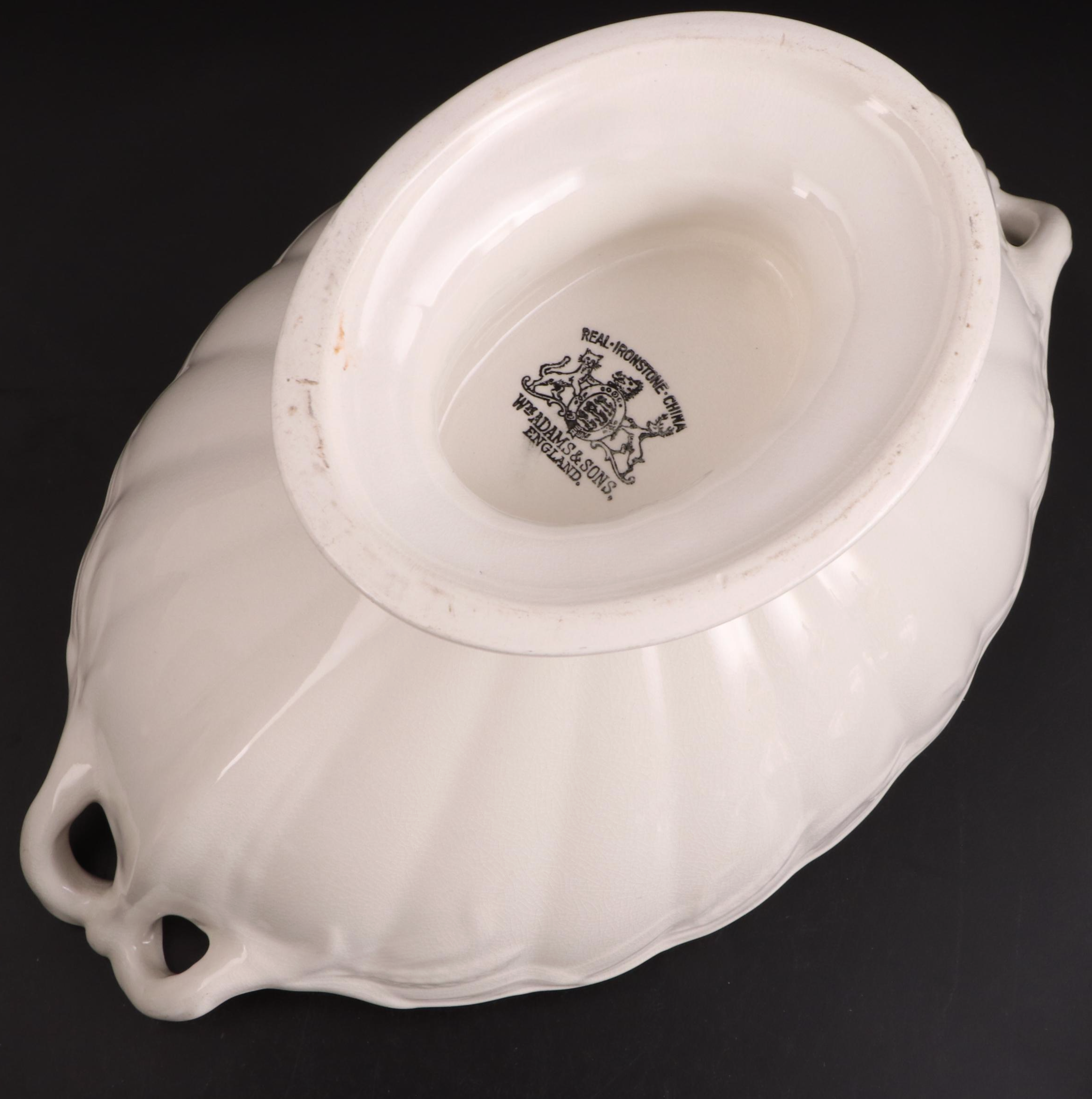 Wm Adams & Sons Ironstone Tureen with Vegetable Dish and Other Tureens