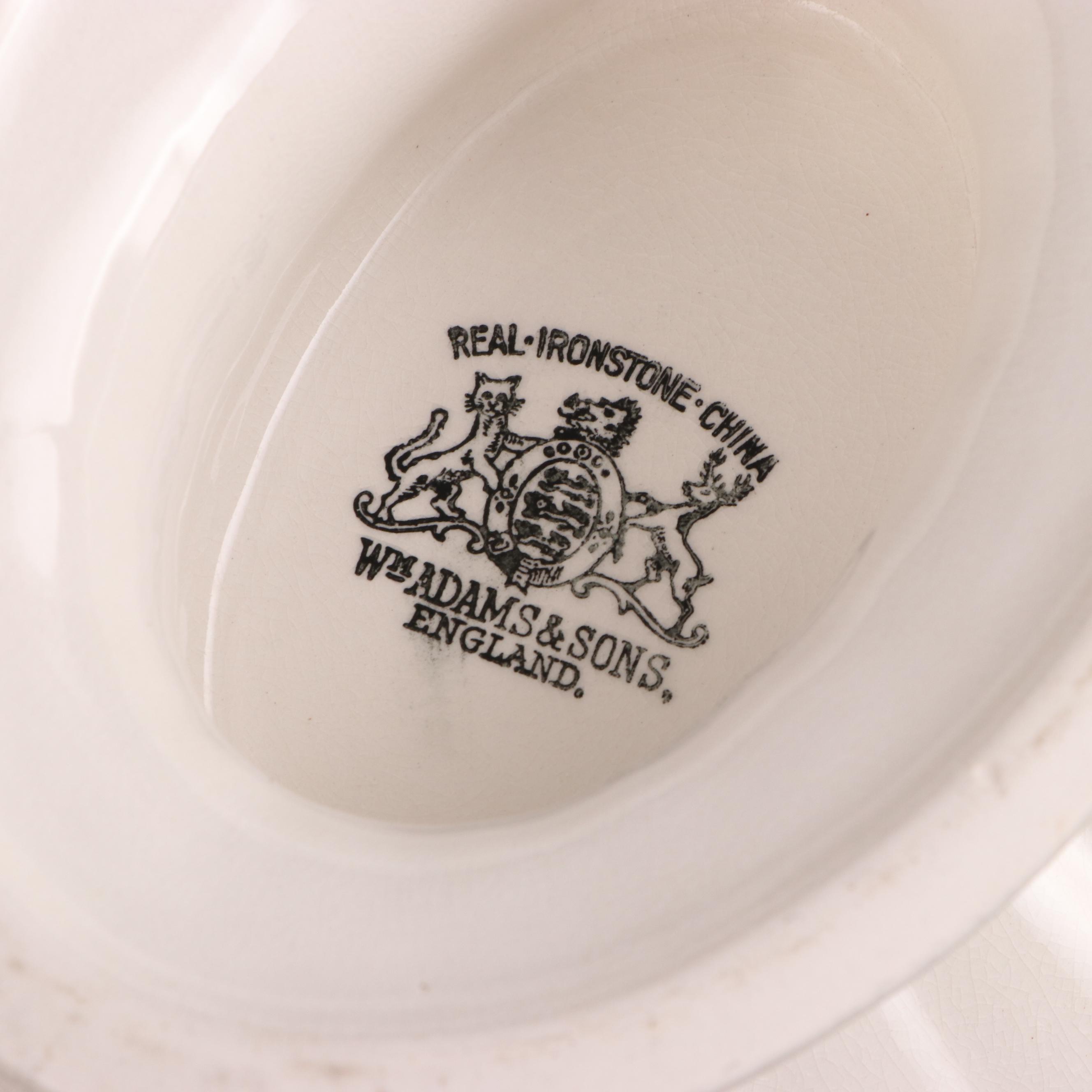 Wm Adams & Sons Ironstone Tureen with Vegetable Dish and Other Tureens