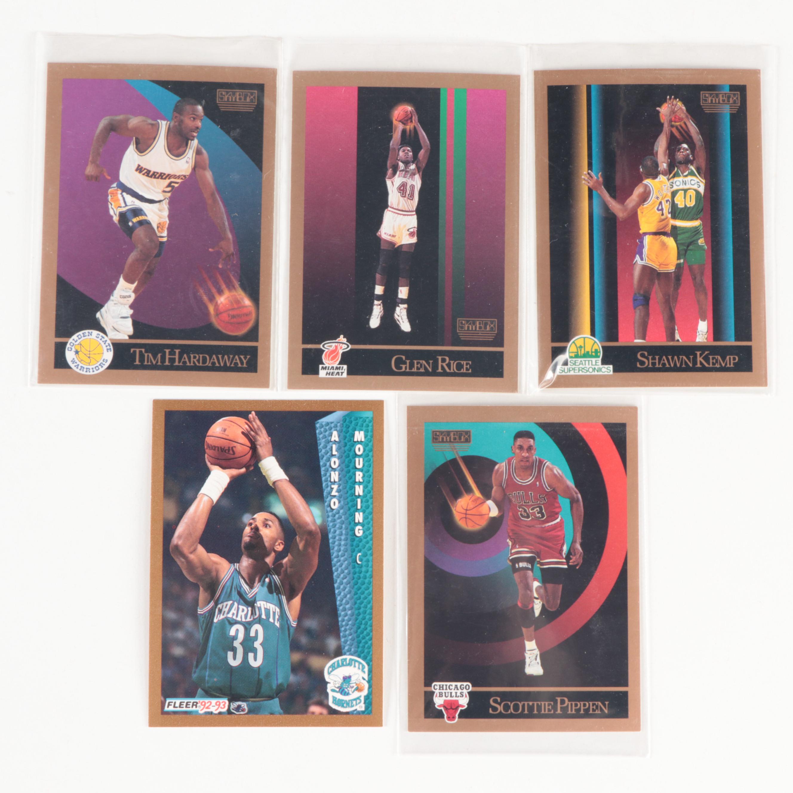 Fleer, Skybox Basketball Cards With Jordan, Mourning, O'Neal, Rookies