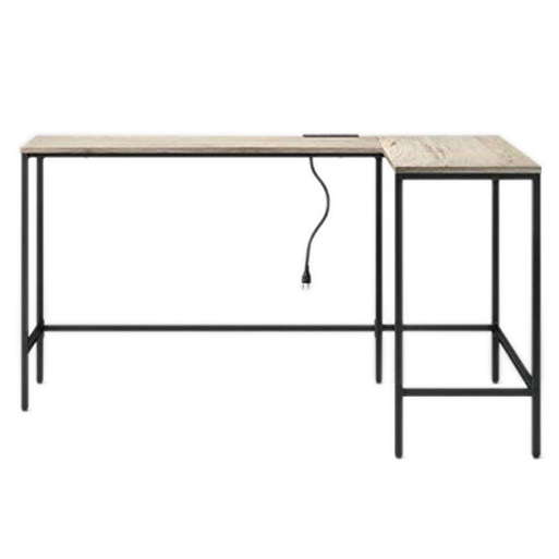 Project 62 Loring OakFinished and Black Metal LShaped Desk EBTH