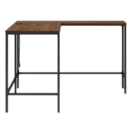 Project 62 Loring WalnutFinished and Black Metal LShaped Desk EBTH
