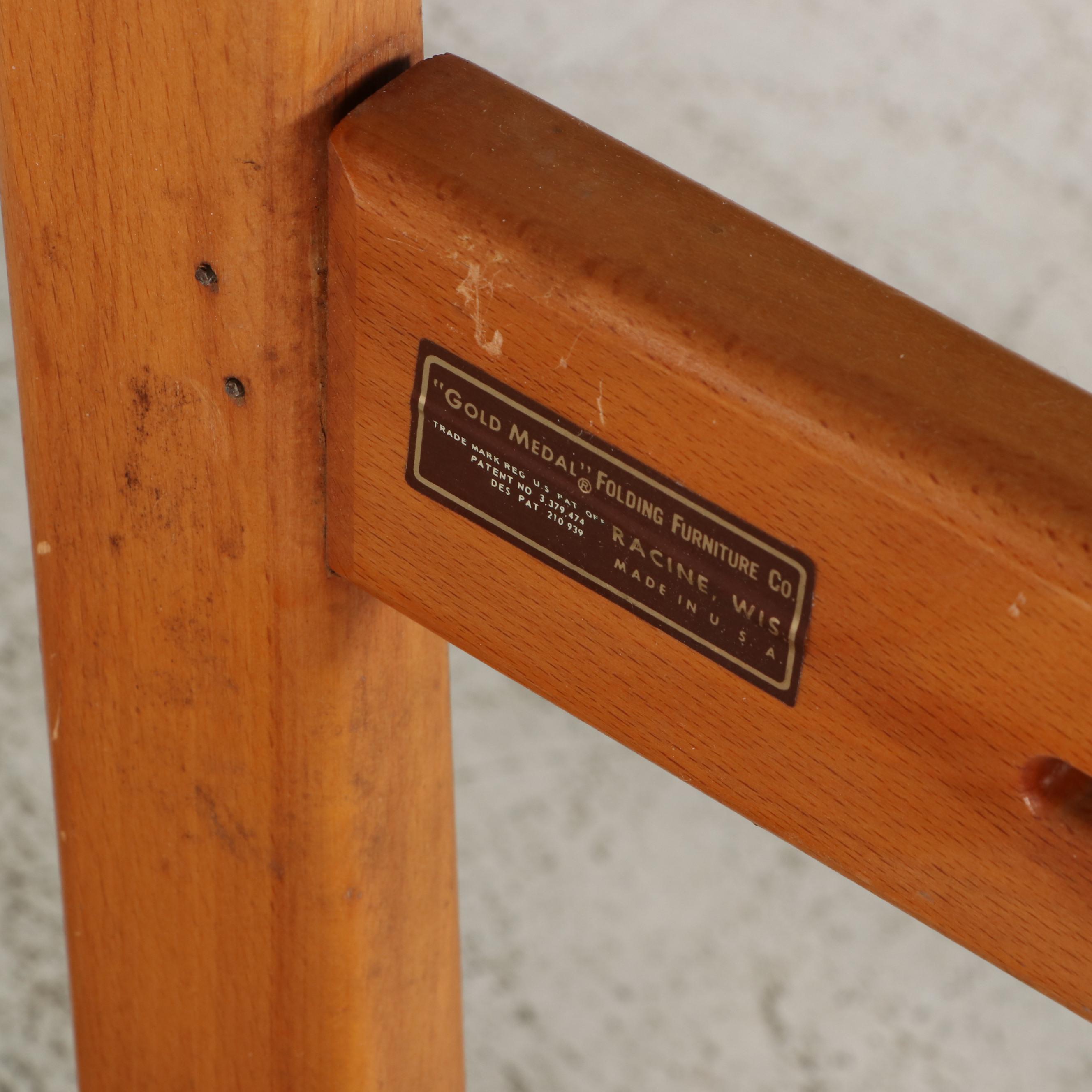 Pair of Gold Medal Folding Furniture Co."Safari" Maple Rocking Chair