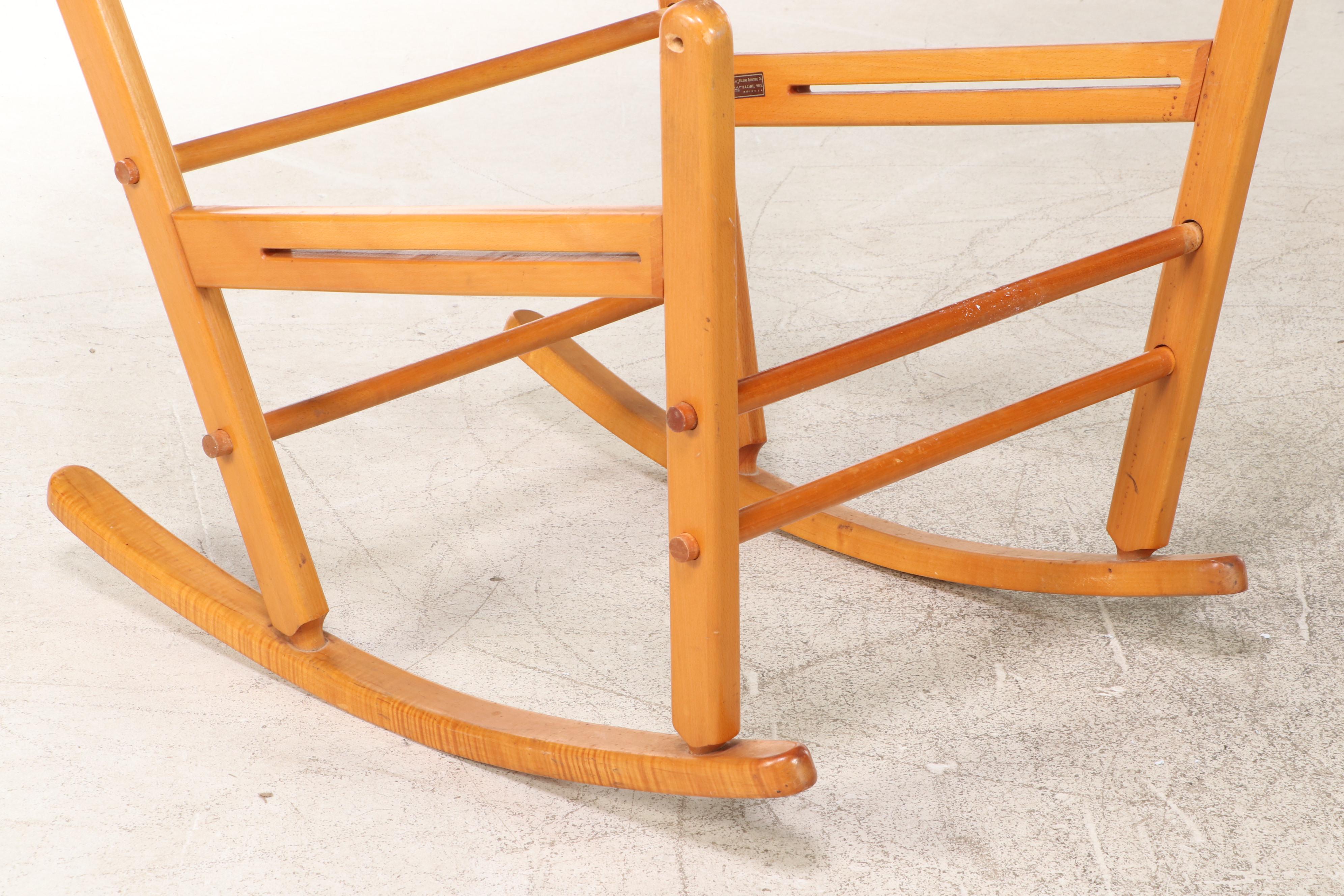 Pair of Gold Medal Folding Furniture Co."Safari" Maple Rocking Chair