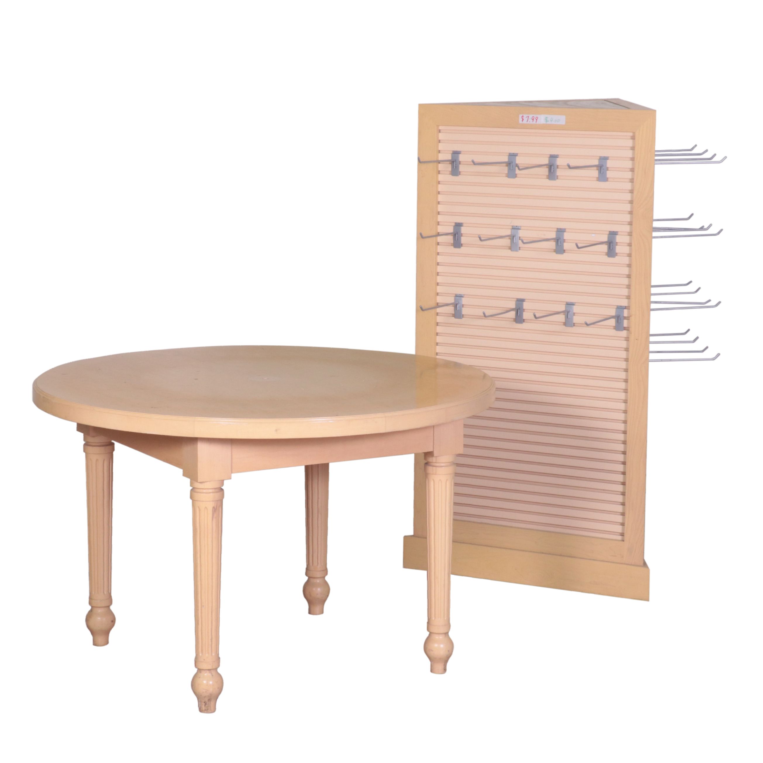 Wooden Display Table with ThreeSided Display Rack EBTH