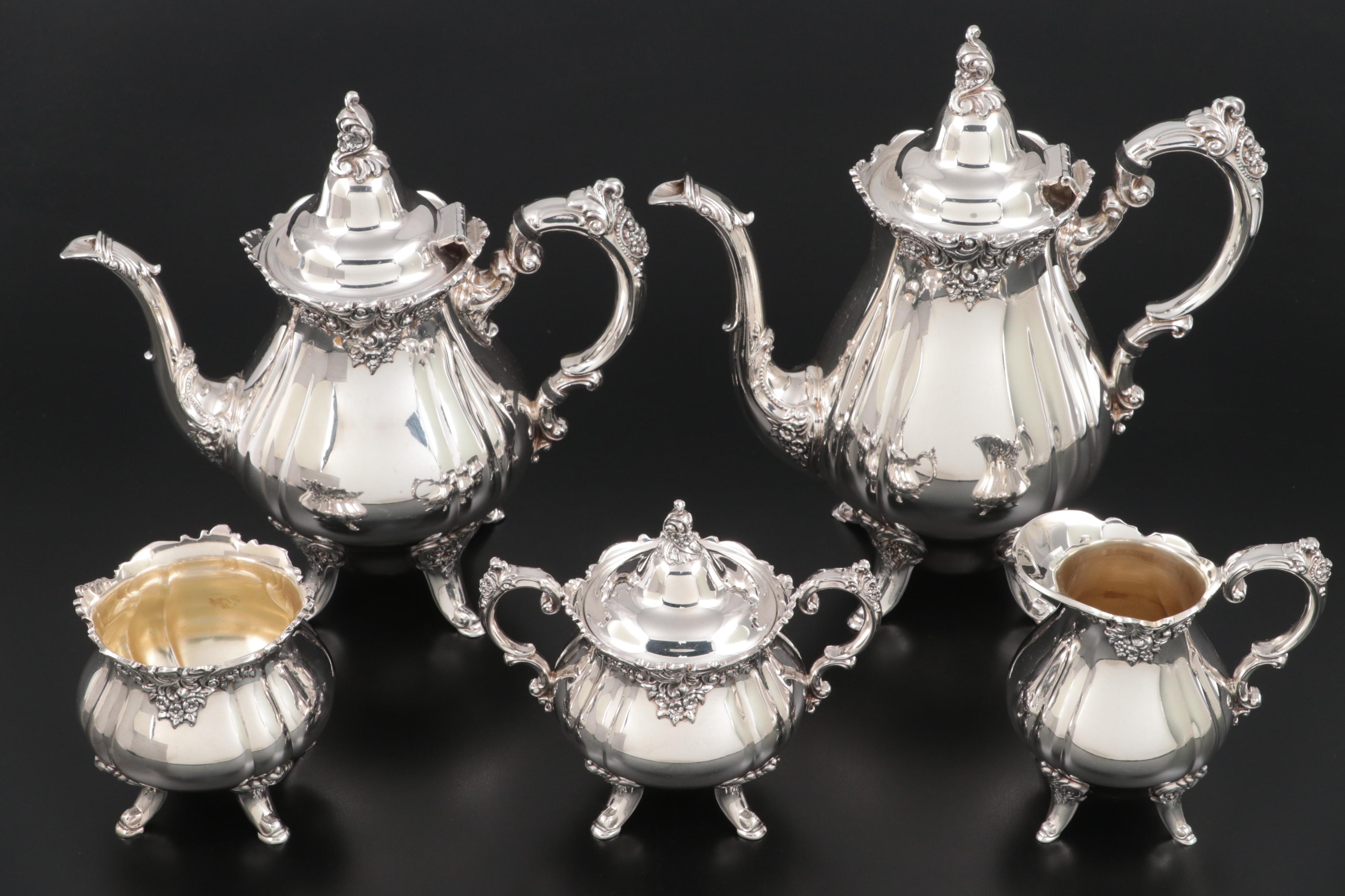 Wallace "Baroque" Silver Plate Tea and Coffee Service, 1970s EBTH