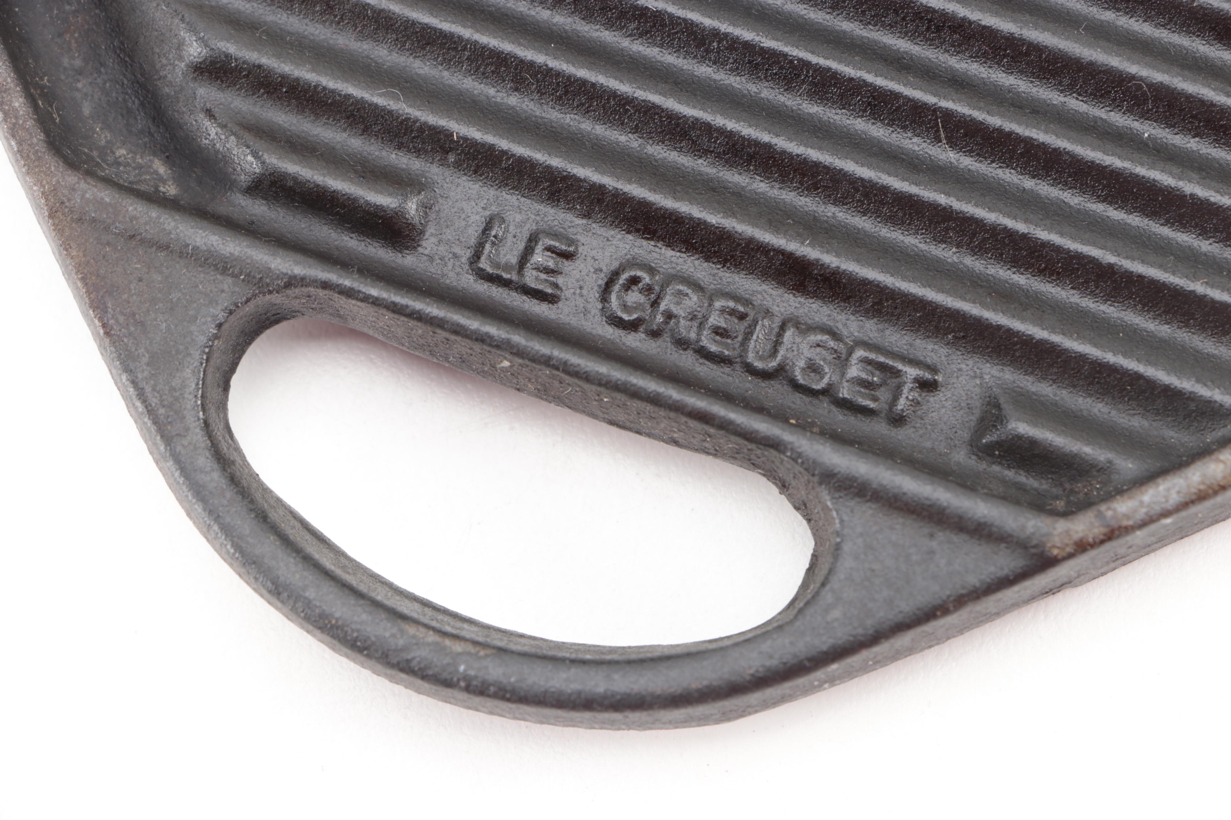 Le Creuset Cast Iron Griddle with Lodge and Wagner Cast Iron Skillets