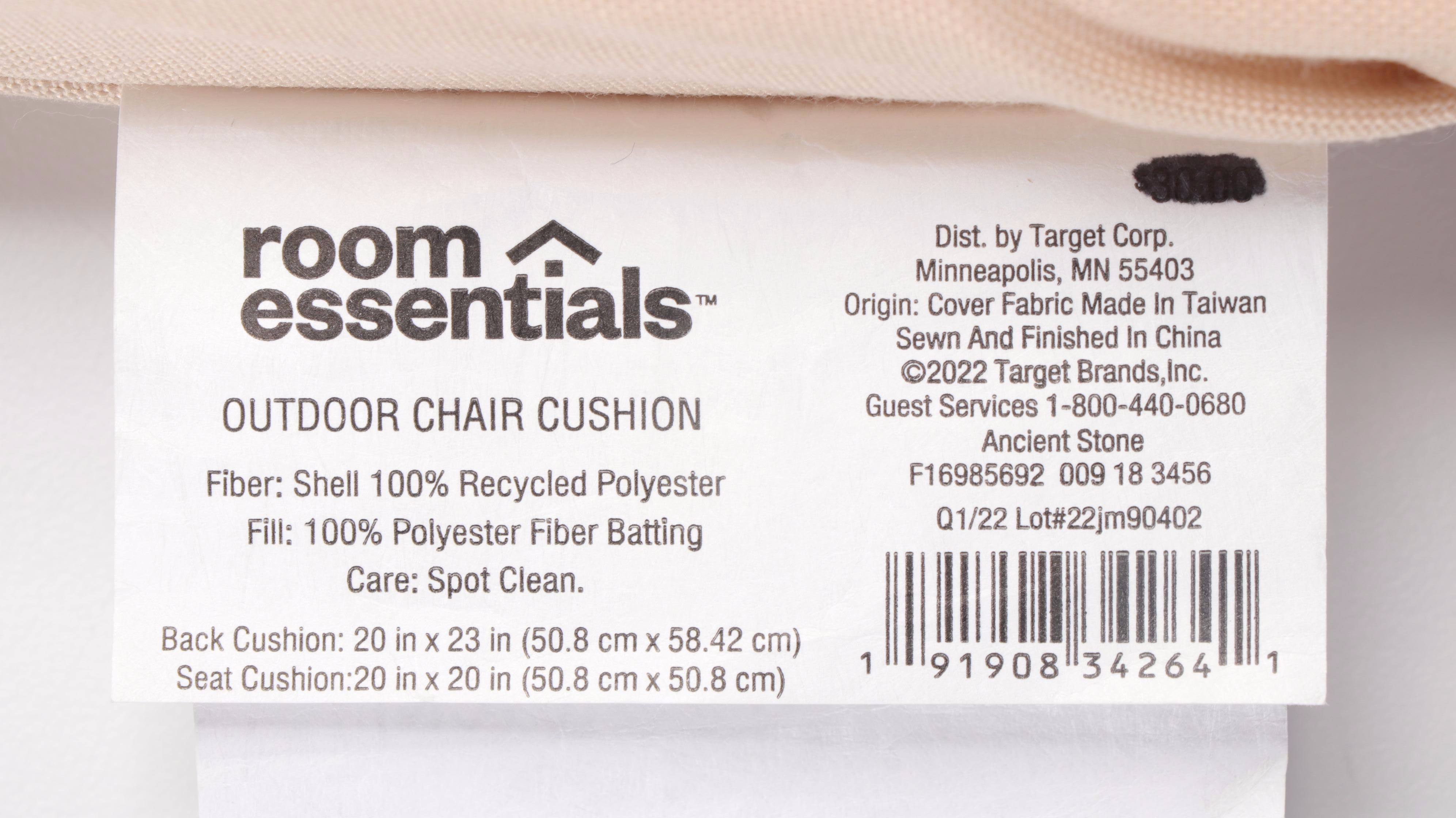 Set of Four Room Essentials Outdoor Patio Chair Cushions EBTH