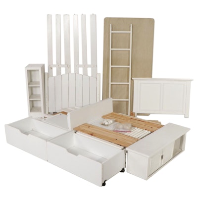 Powell White-Painted Pine Bunk Bed System with Storage