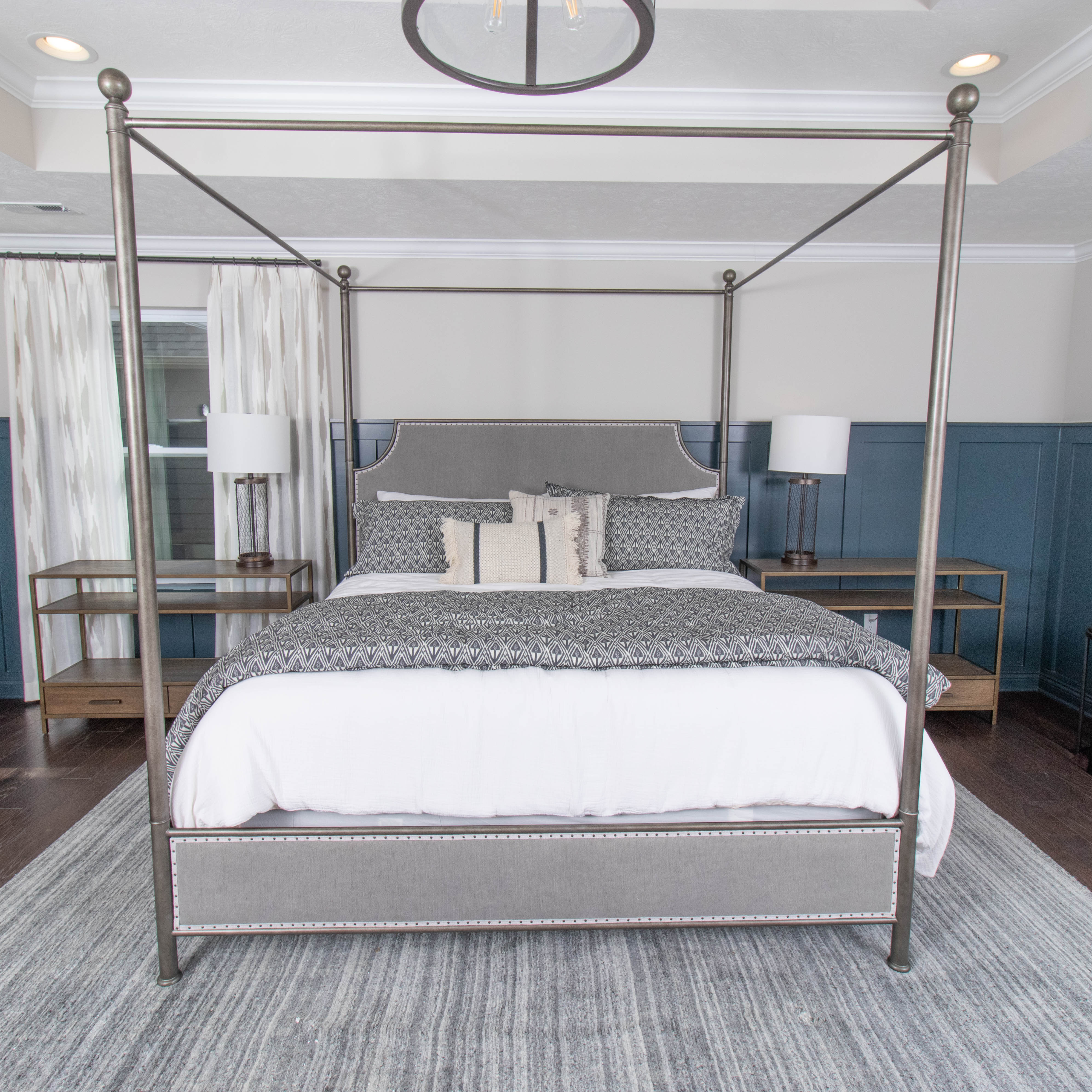 Universal Furniture King Size Bed Frame with Mattress and Boxspring EBTH