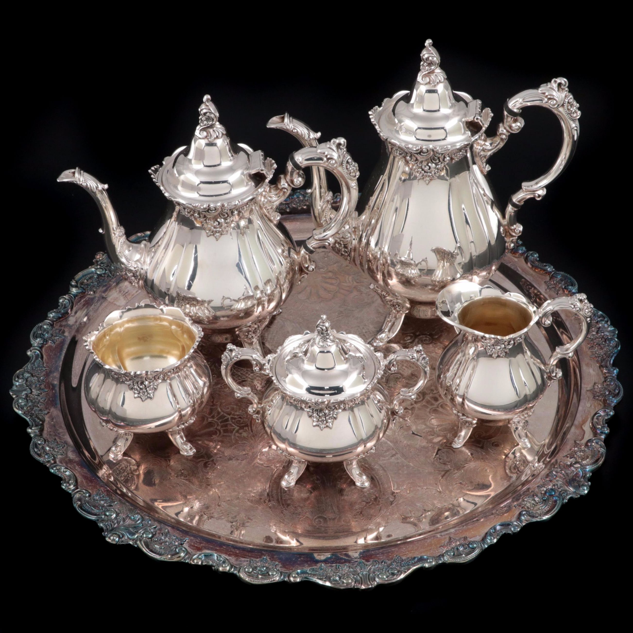 Wallace "Baroque" Silver Plate Tea and Coffee Service, 1970s EBTH