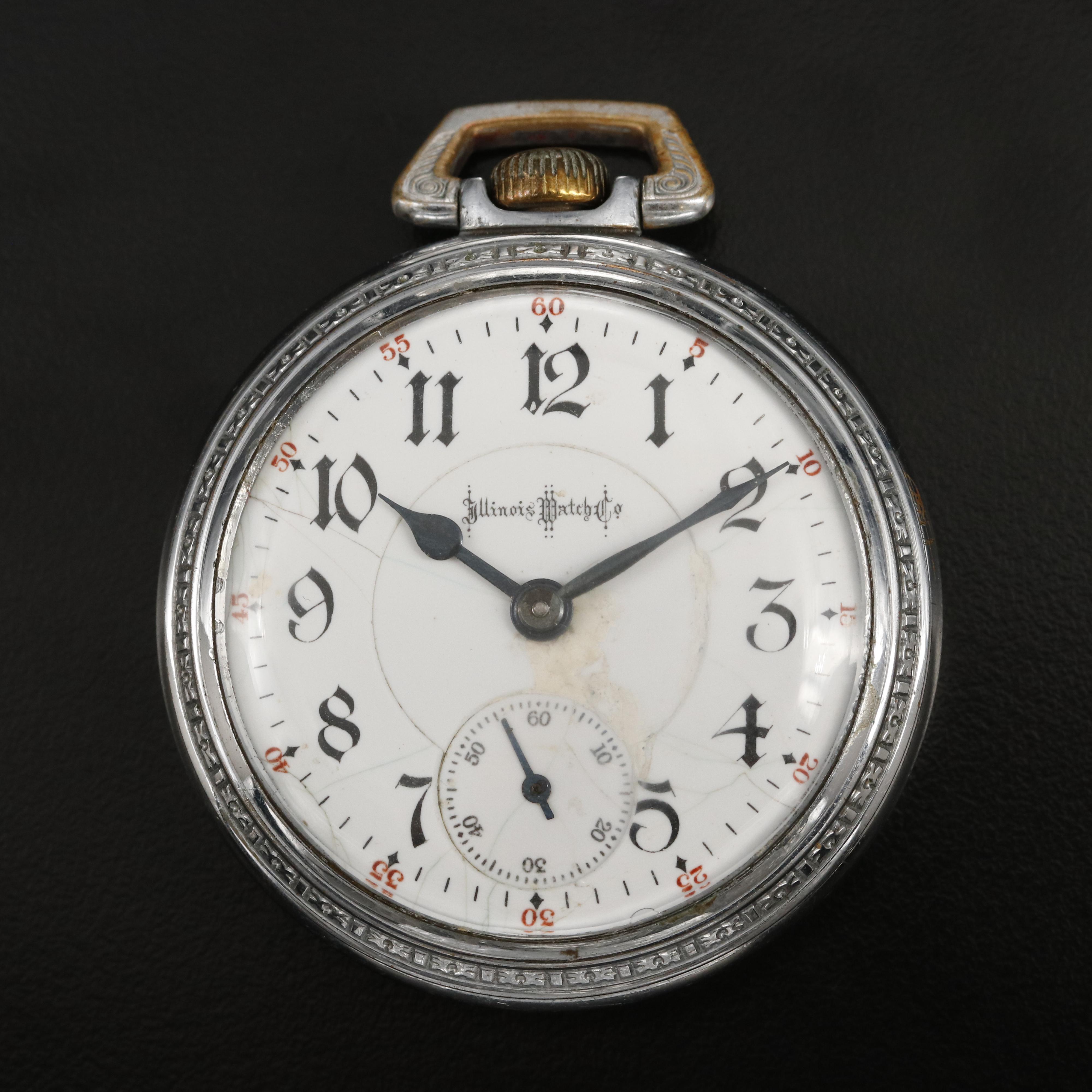 1910 Illinois Railroad Grade Pocket Watch EBTH