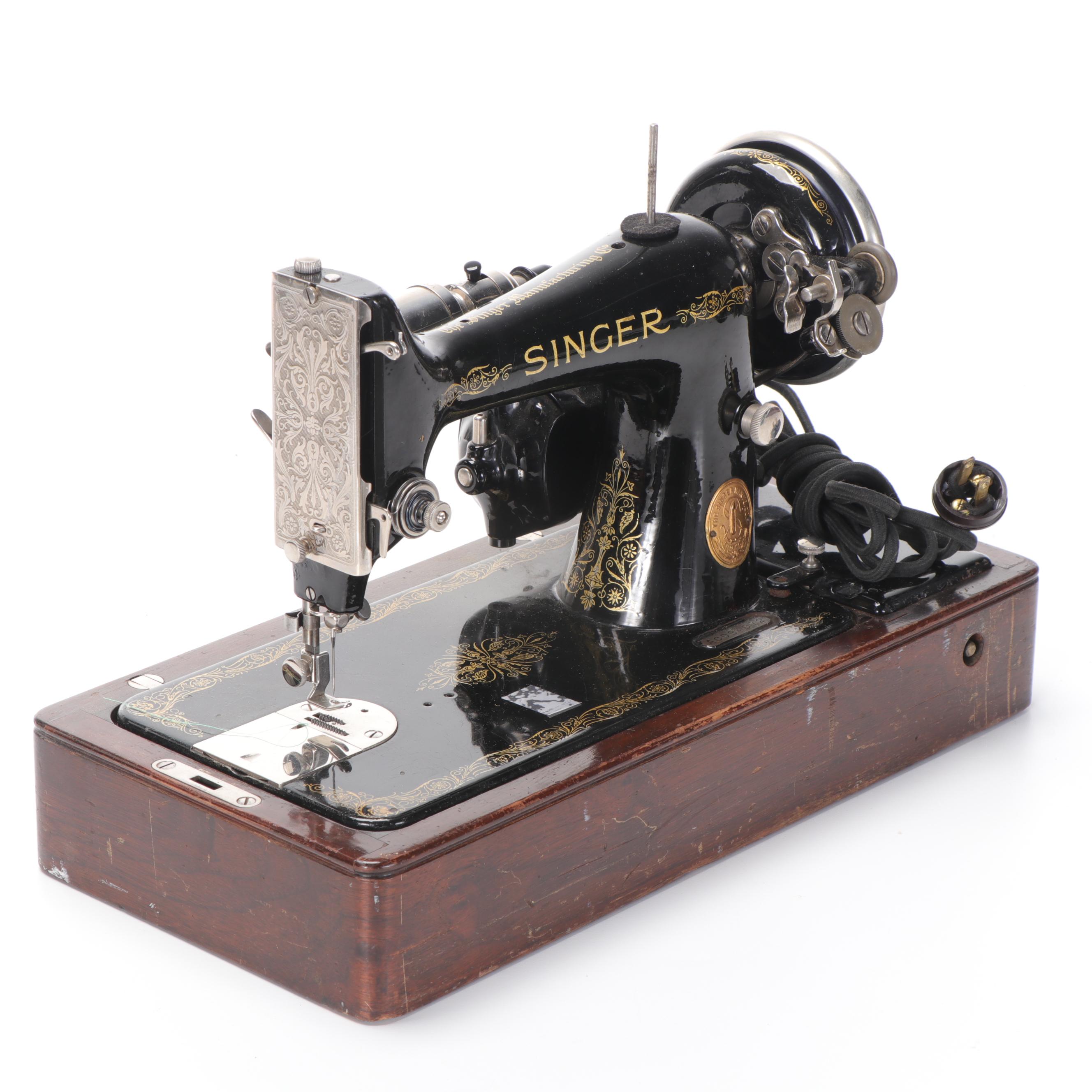 Singer Sewing Machine and Buttonholer, 1928 EBTH