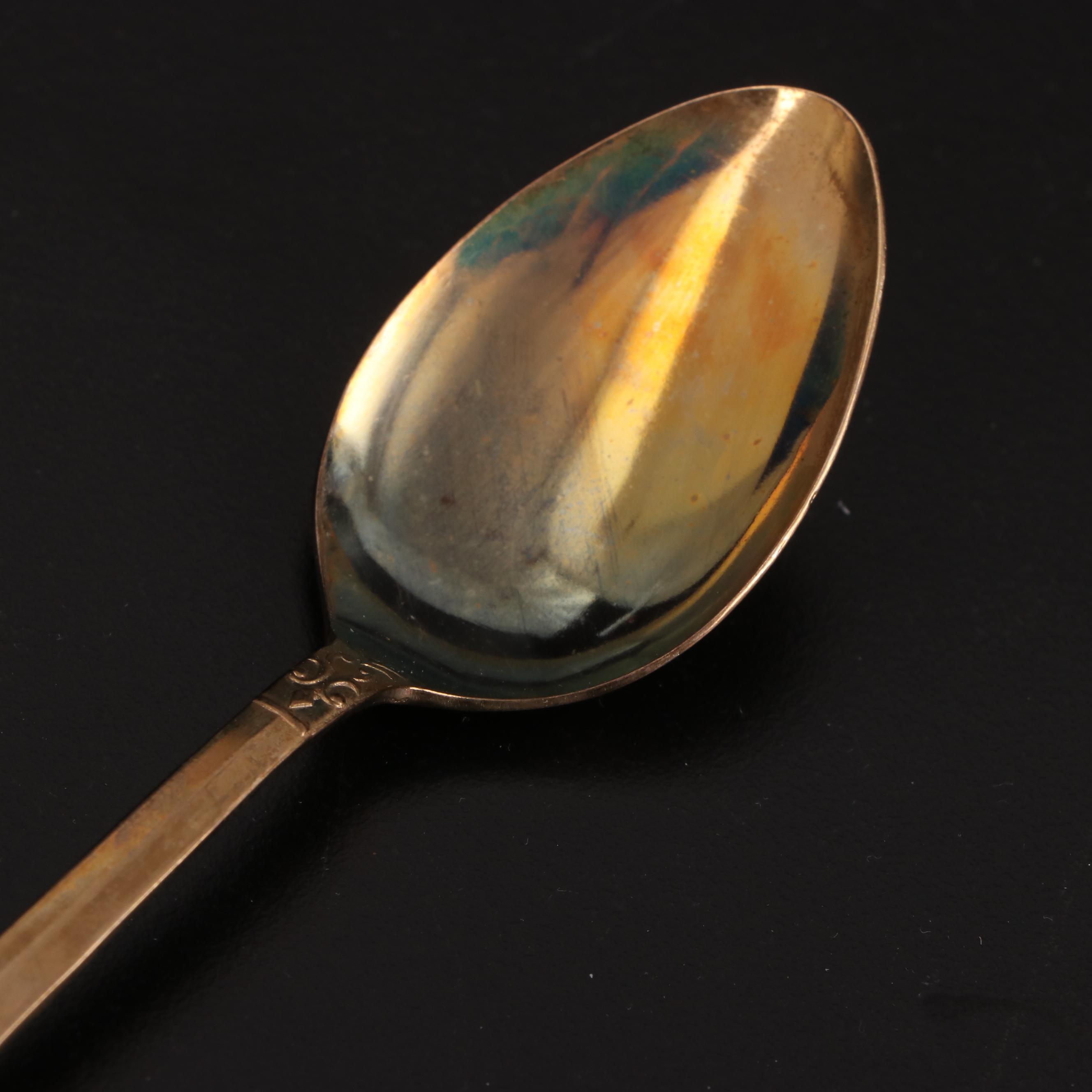 IBW "Crown" 18K Gold Electroplate Stainless Steel Flatware EBTH