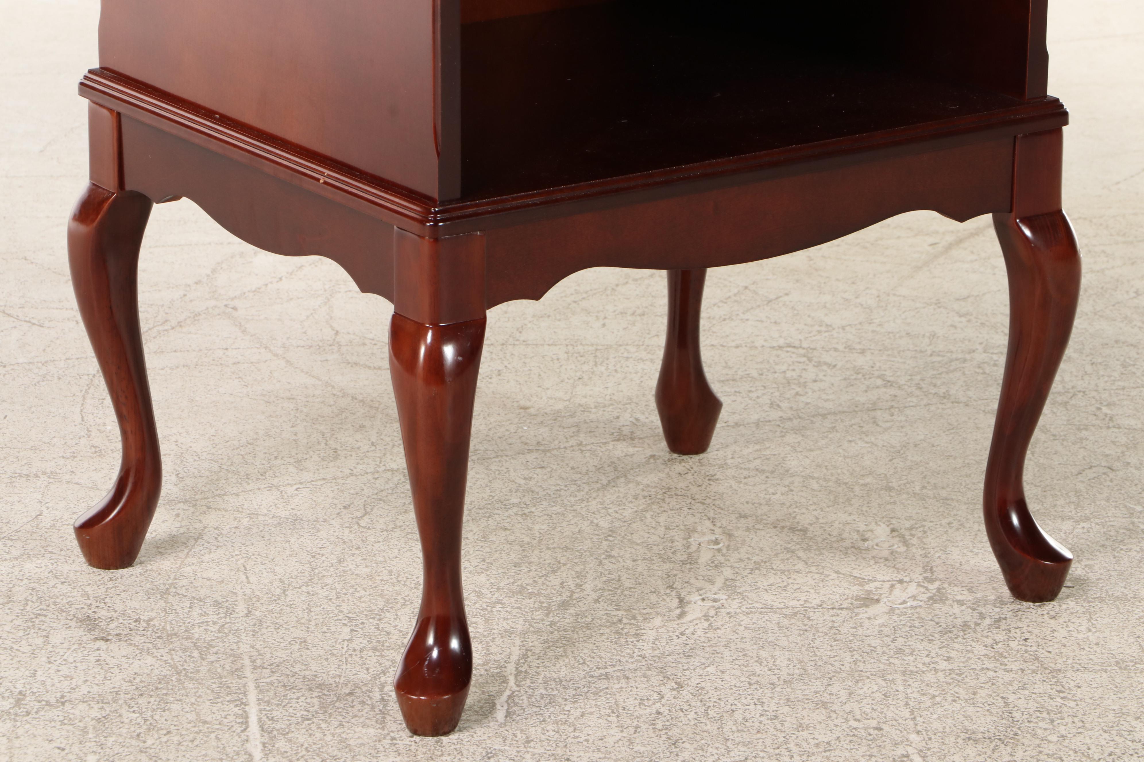 Three Bombay Company Queen Anne Style MahoganyStained Side Tables EBTH