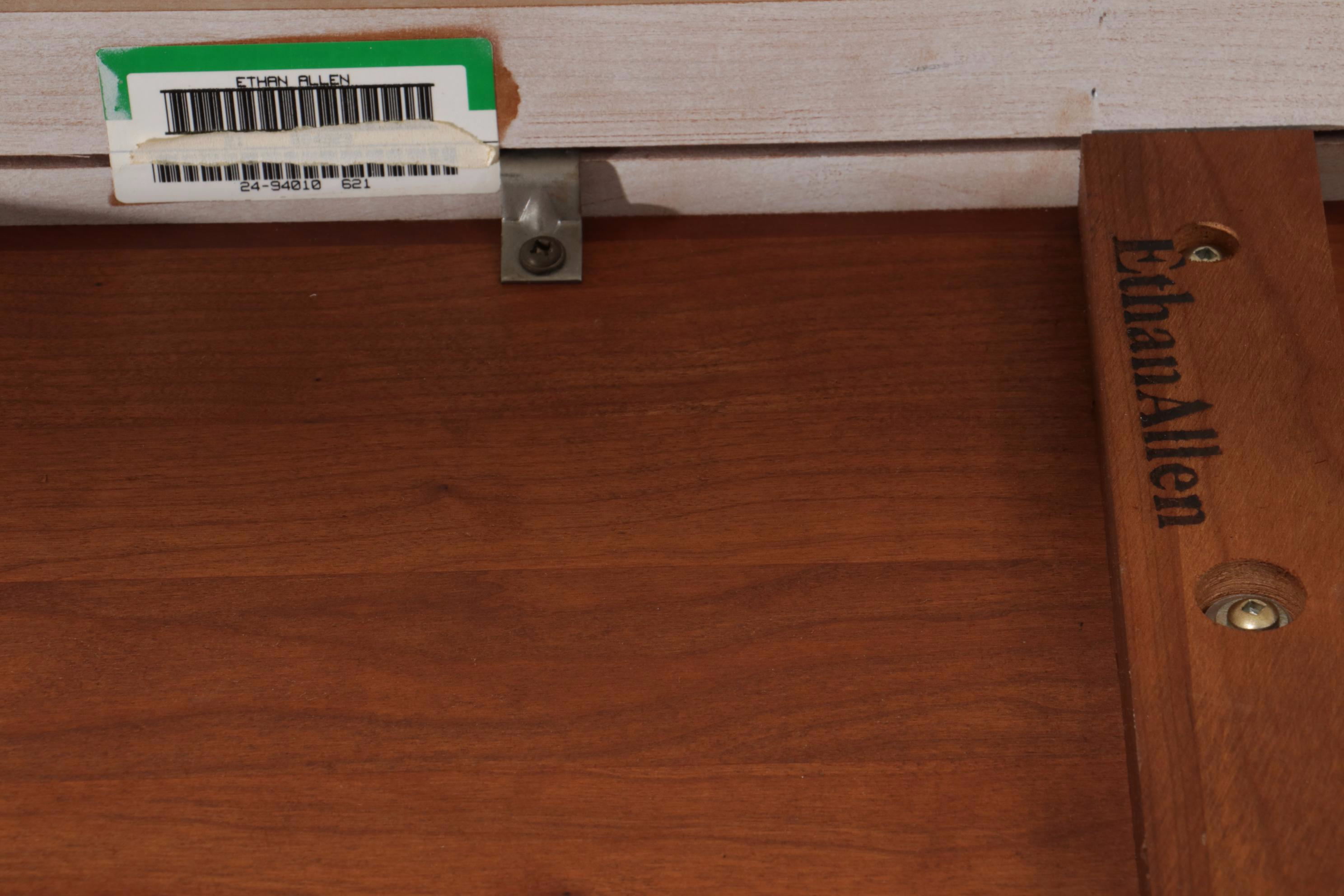 Ethan Allen Hall Table with Cherry Top on Painted Wood Base, Late 20th