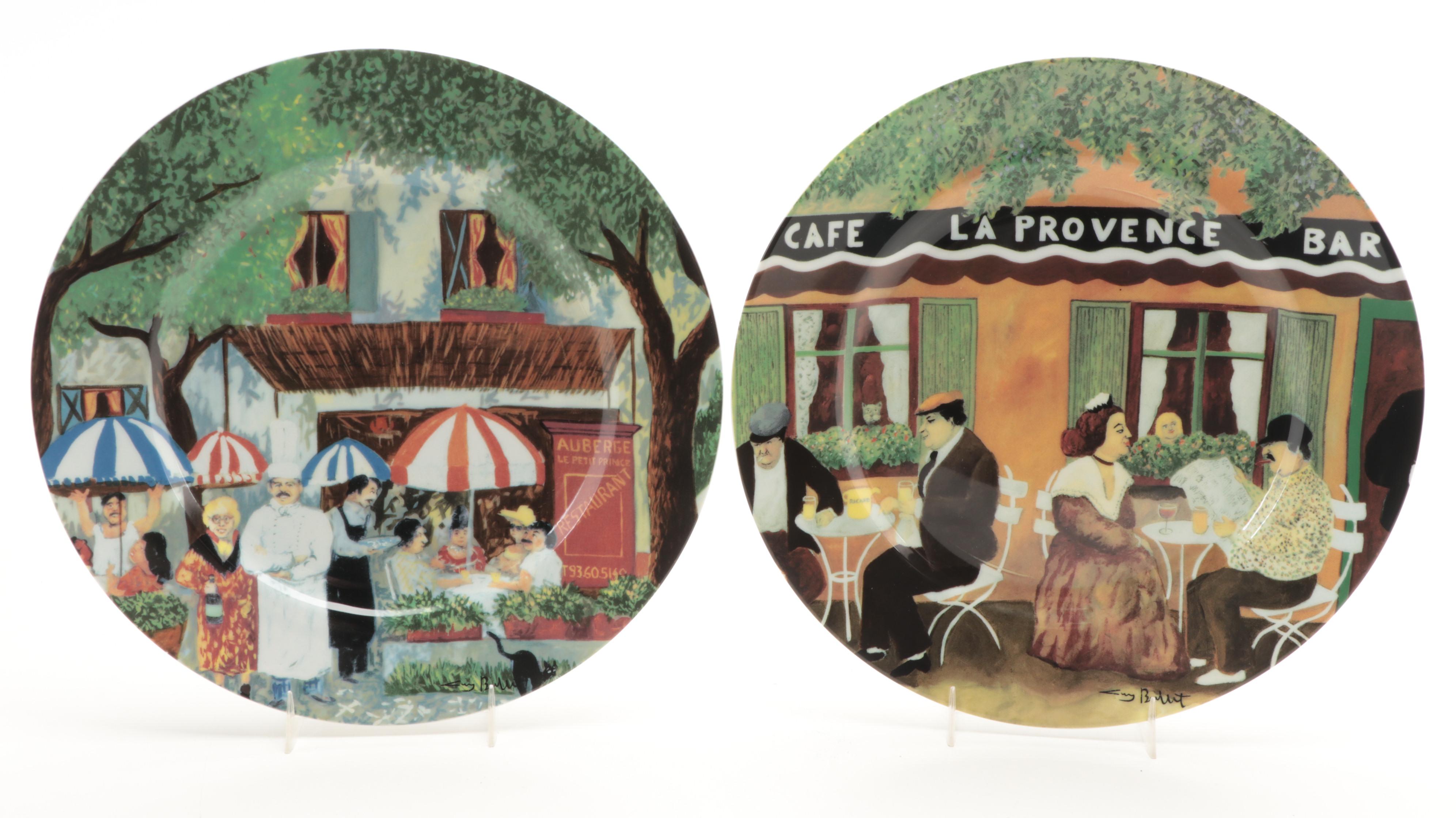 Guy Buffet Collection "Marché Provencale"and Other GBC Porcelain Plates