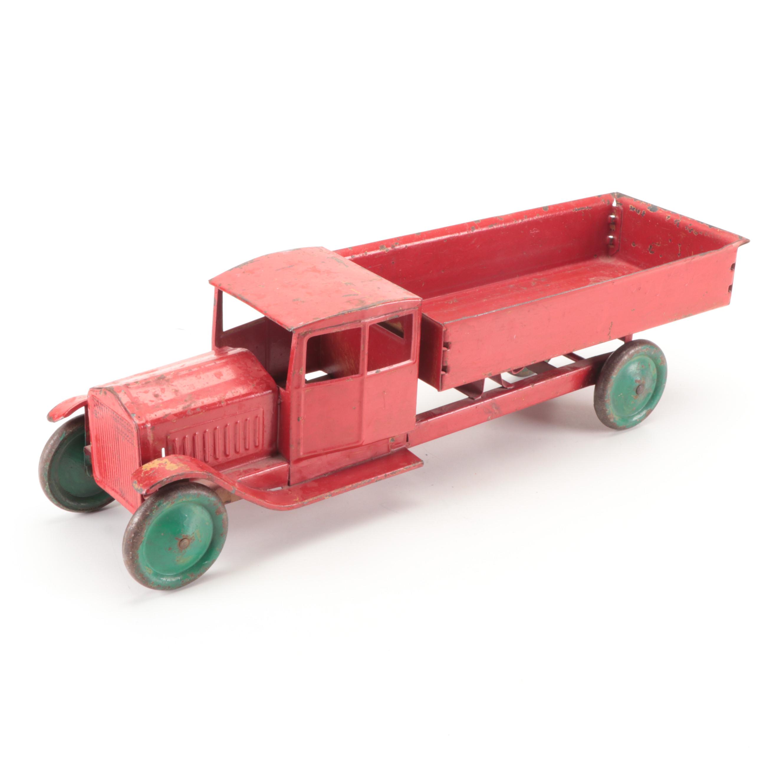 Pressed Steel Flat Bed Toy Truck, Early to Mid20th Century EBTH