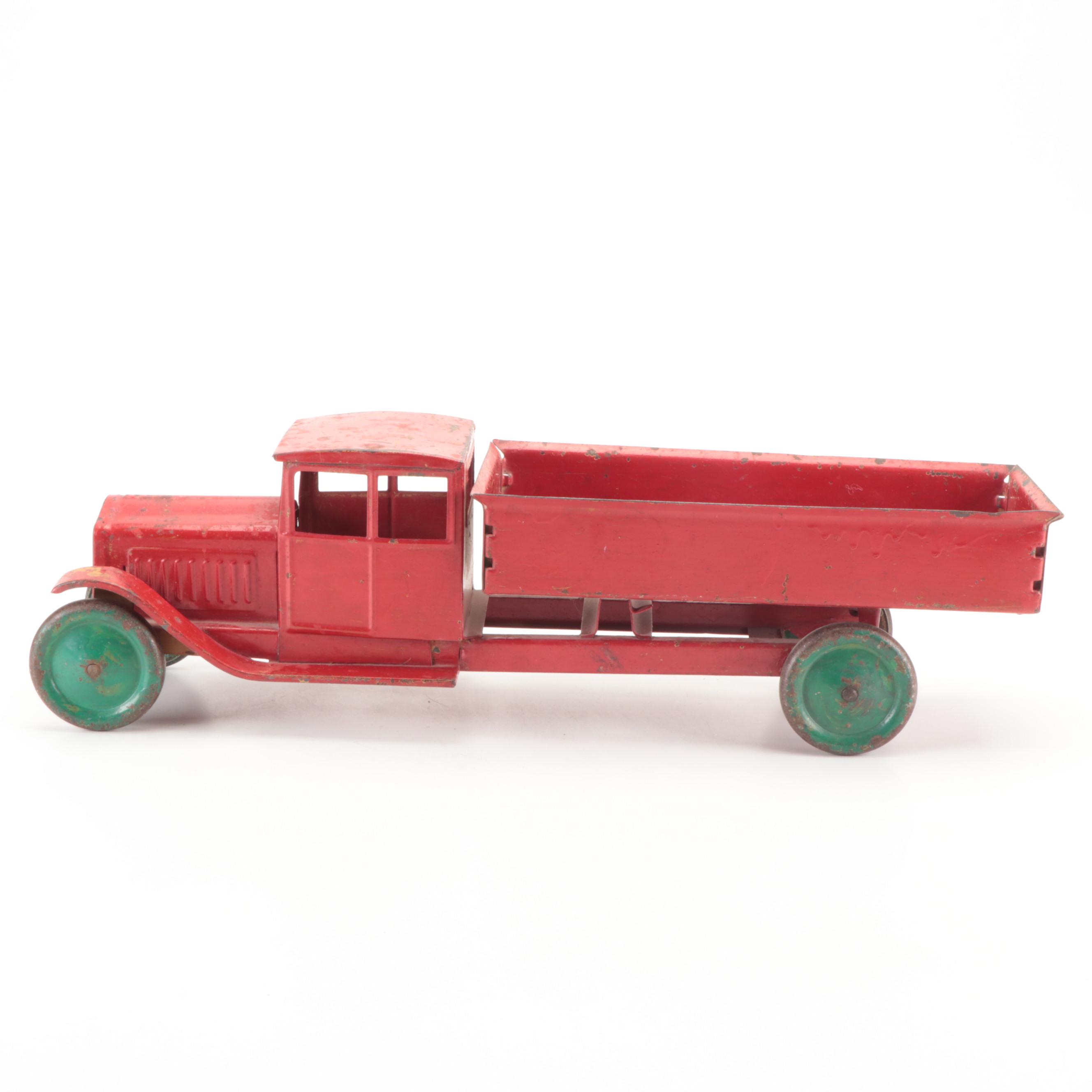 Pressed Steel Flat Bed Toy Truck, Early to Mid20th Century EBTH