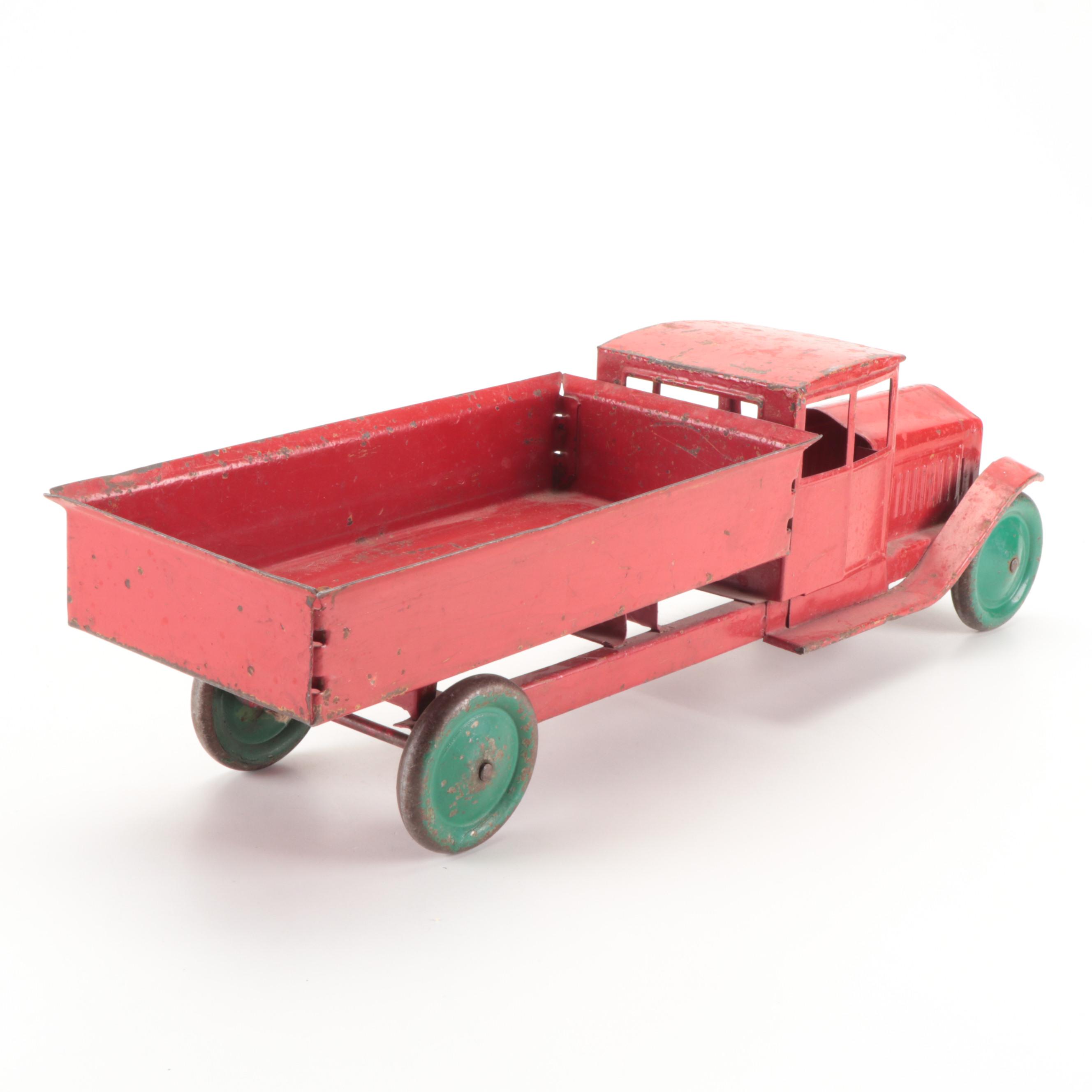 Pressed Steel Flat Bed Toy Truck, Early to Mid20th Century EBTH