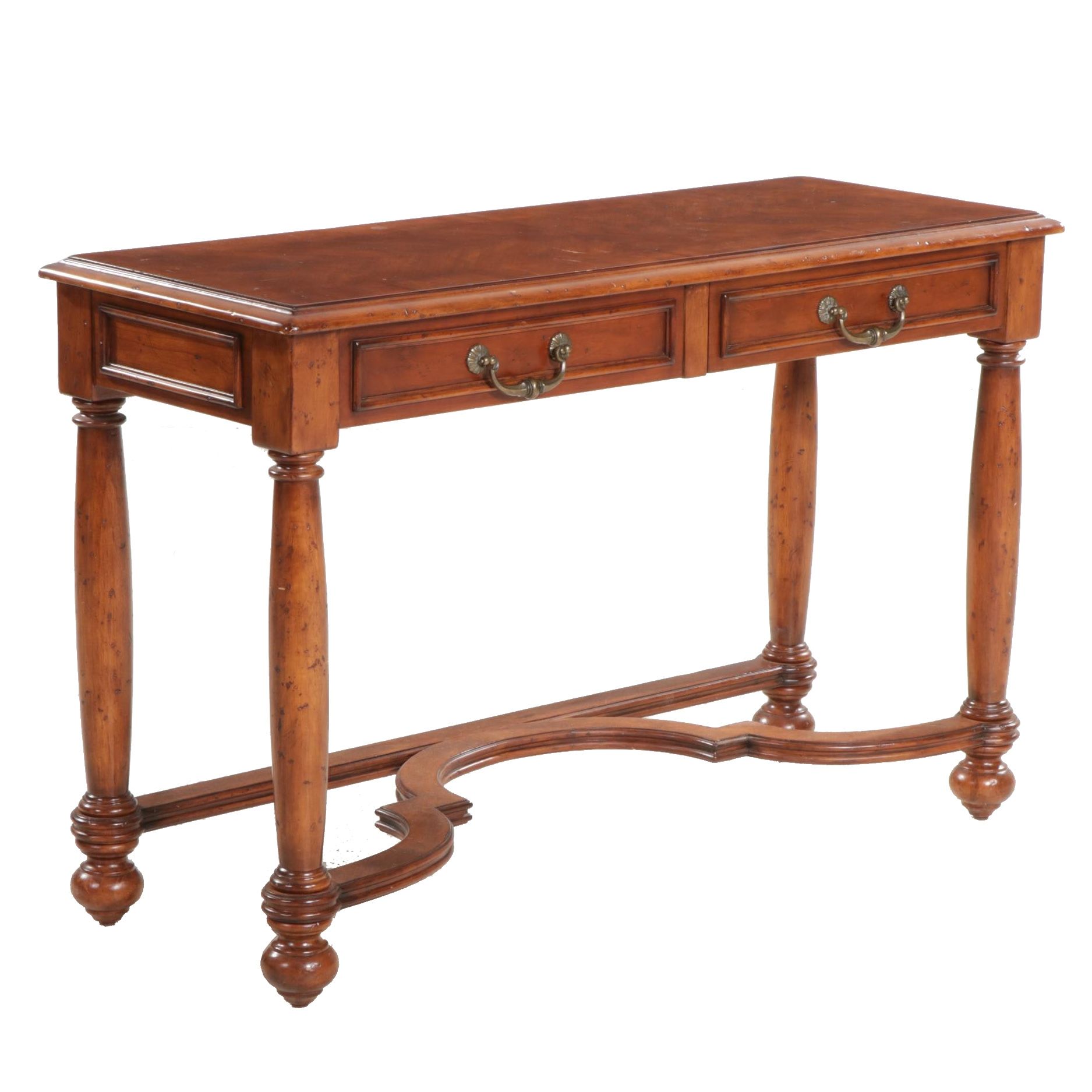Jacobean Style Distressed Wood Console Table, Late 20th to 21st Century