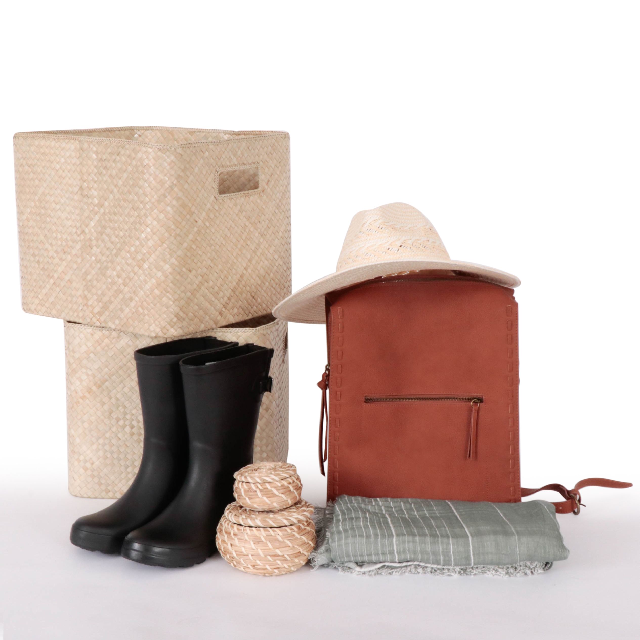 Woven Storage Bins, Backpack and Boots Featuring Target and Universal