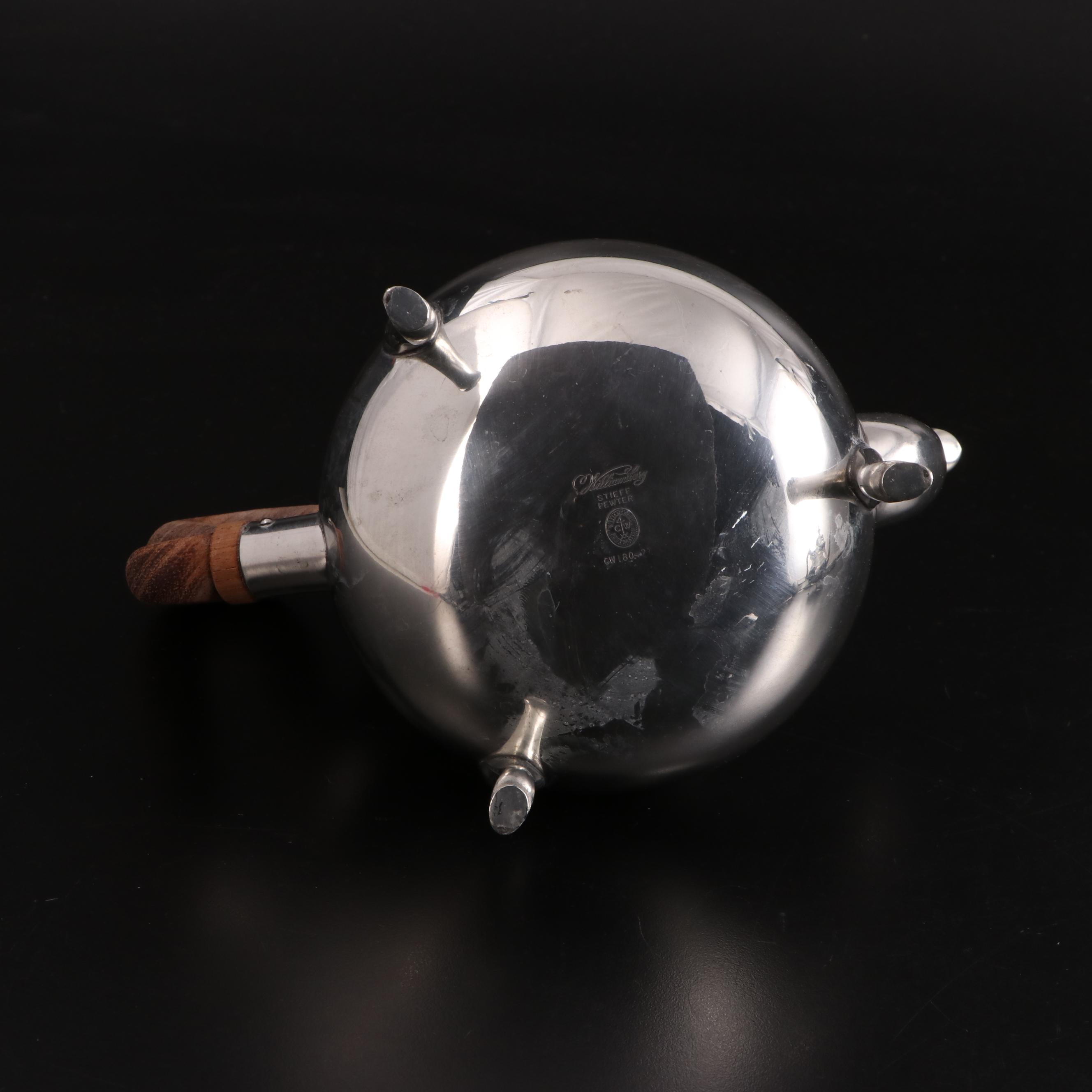 Williamsburg Restoration Steiff Pewter Coffee and Tea Set EBTH