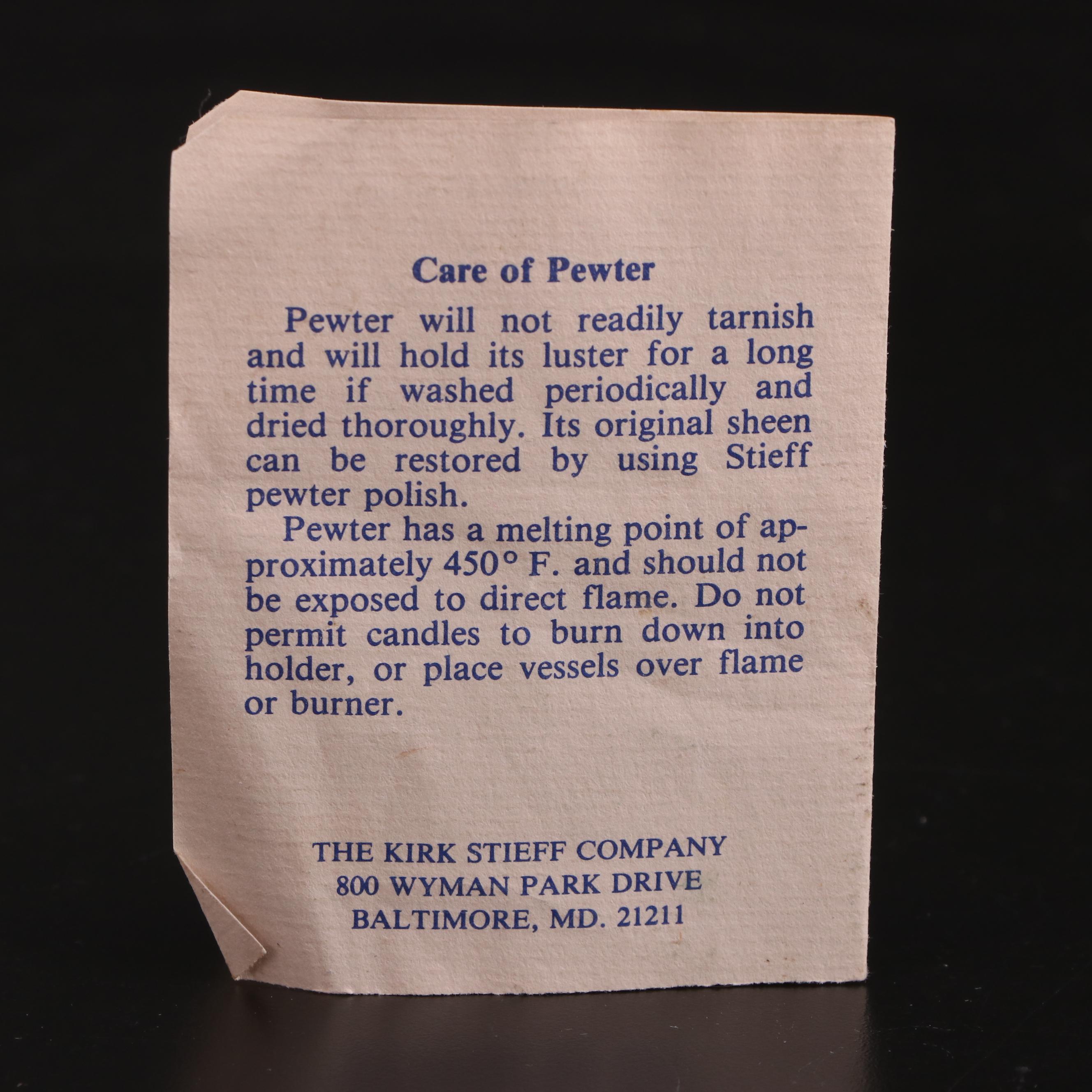 Williamsburg Restoration Steiff Pewter Coffee and Tea Set EBTH