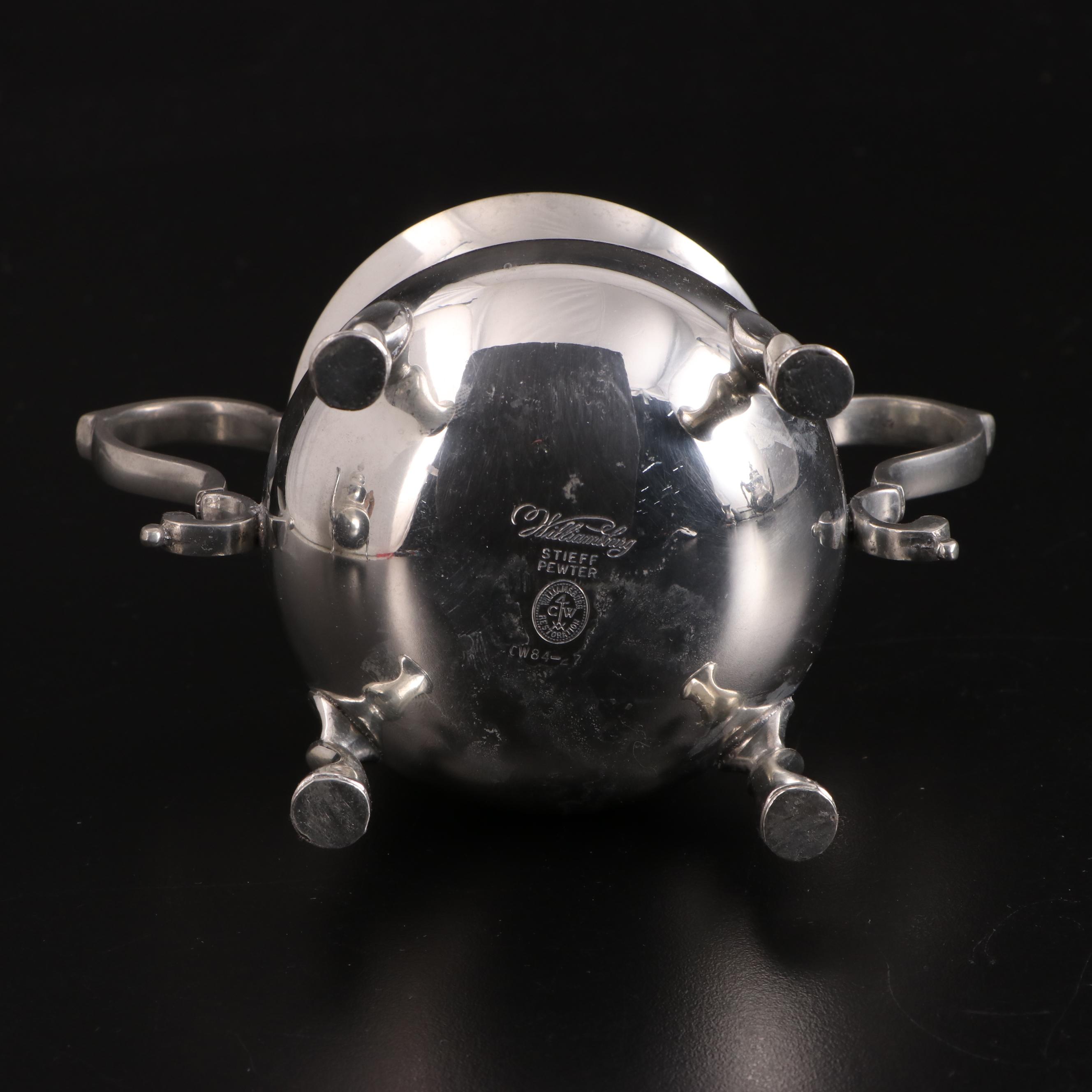 Williamsburg Restoration Steiff Pewter Coffee and Tea Set EBTH