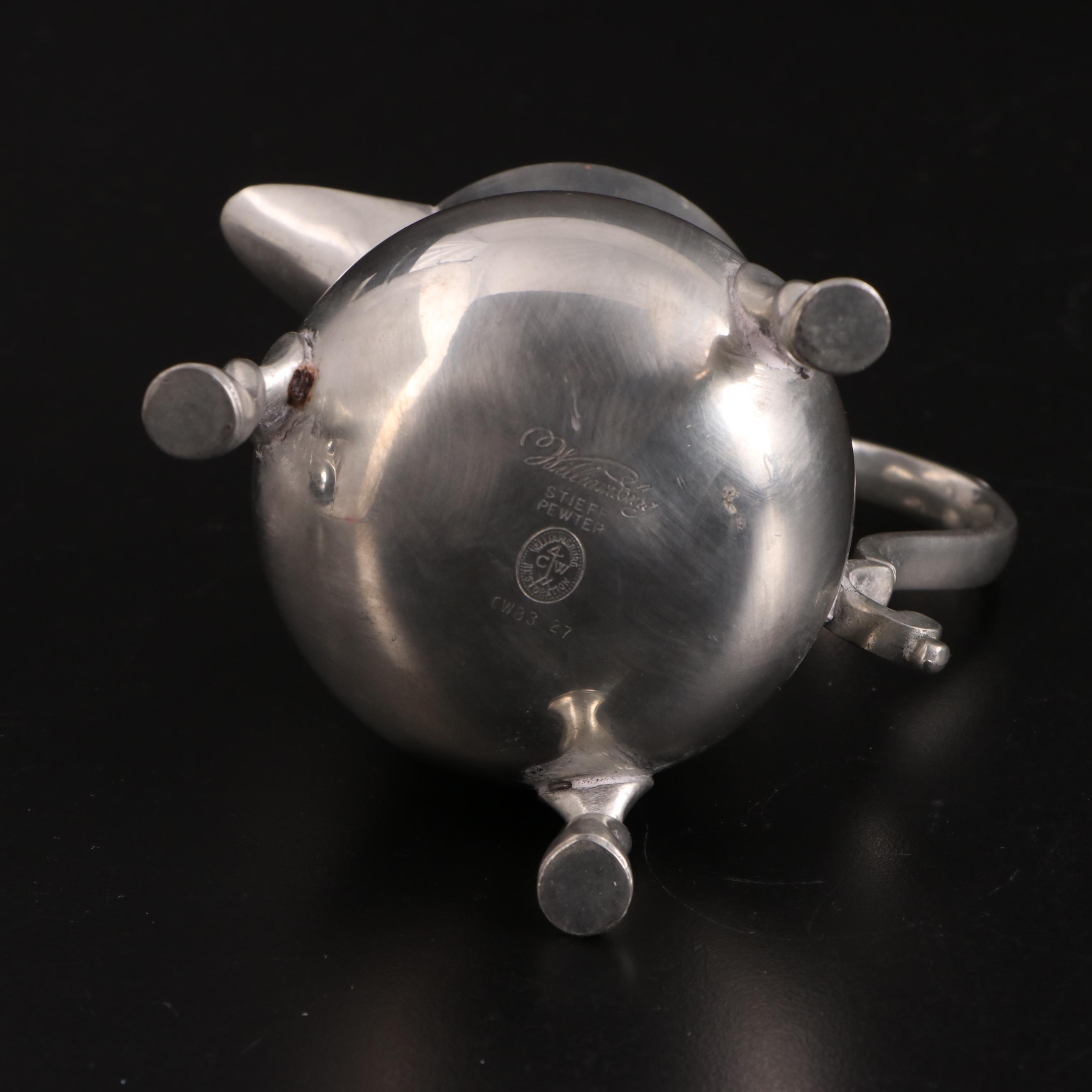 Williamsburg Restoration Steiff Pewter Coffee and Tea Set EBTH