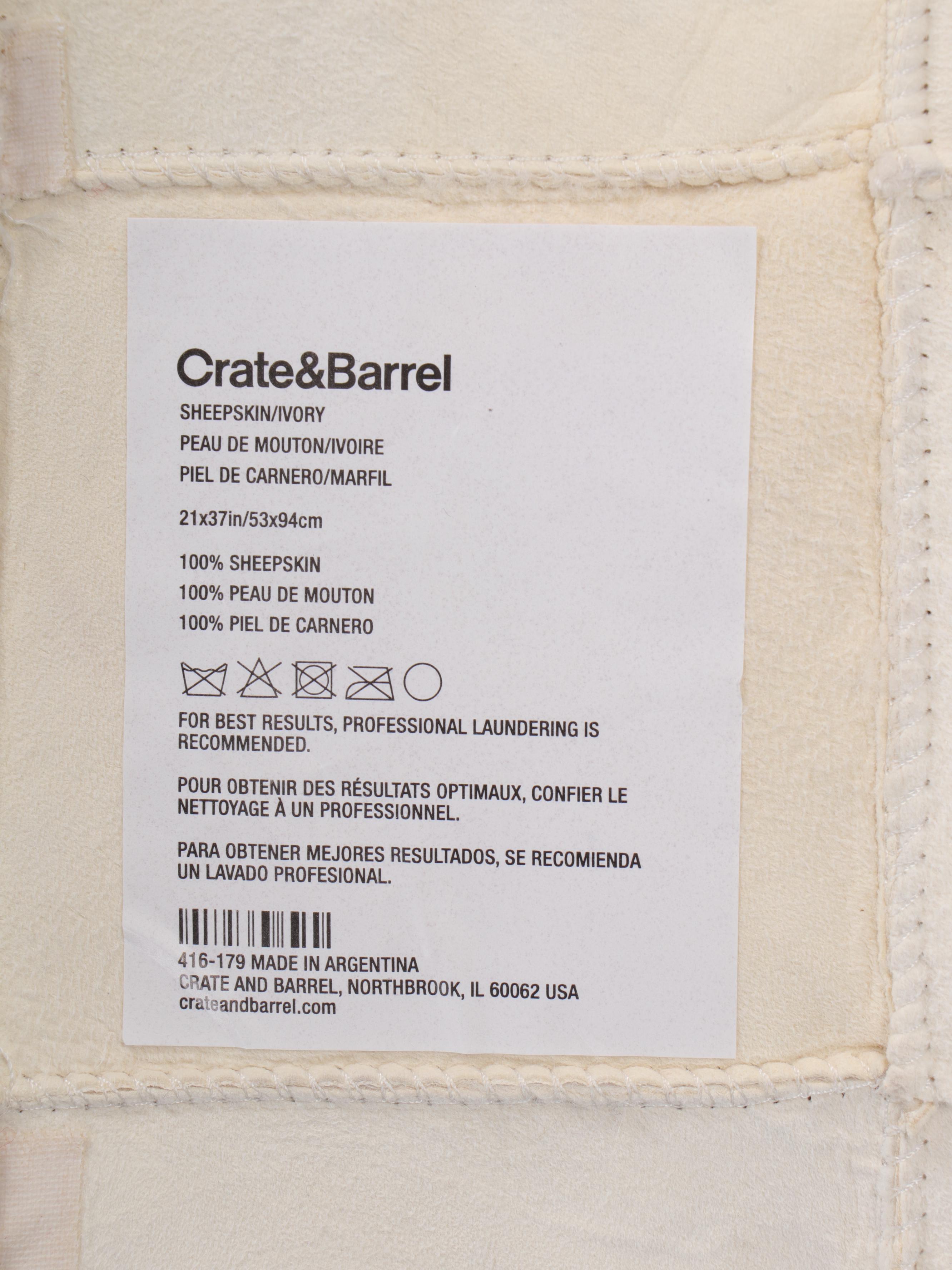 Crate & Barrel with Other Sheepskin Throw Rugs EBTH