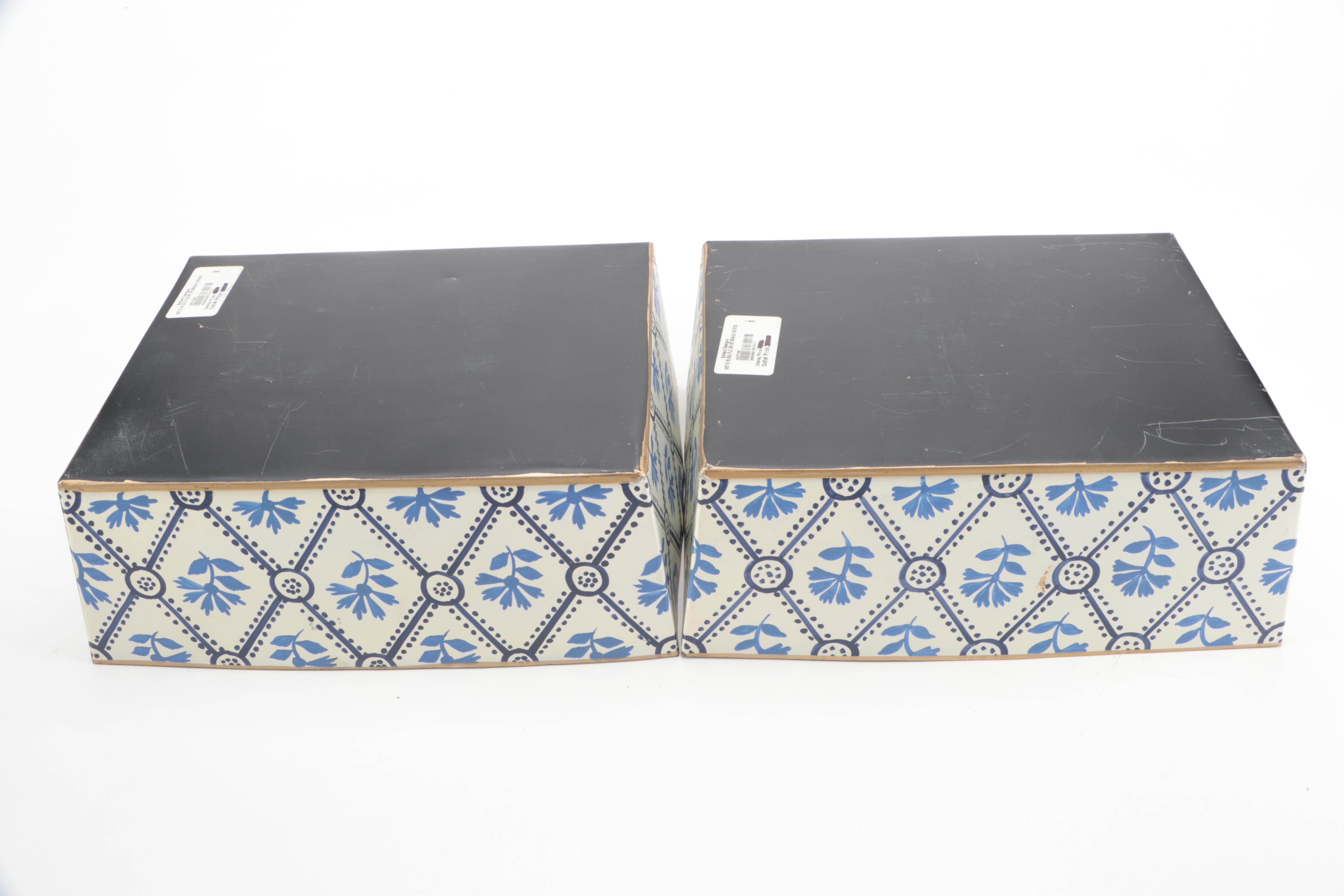 Ballard Design "Bleu Fleur" Storage Boxes and Desk Accessories EBTH