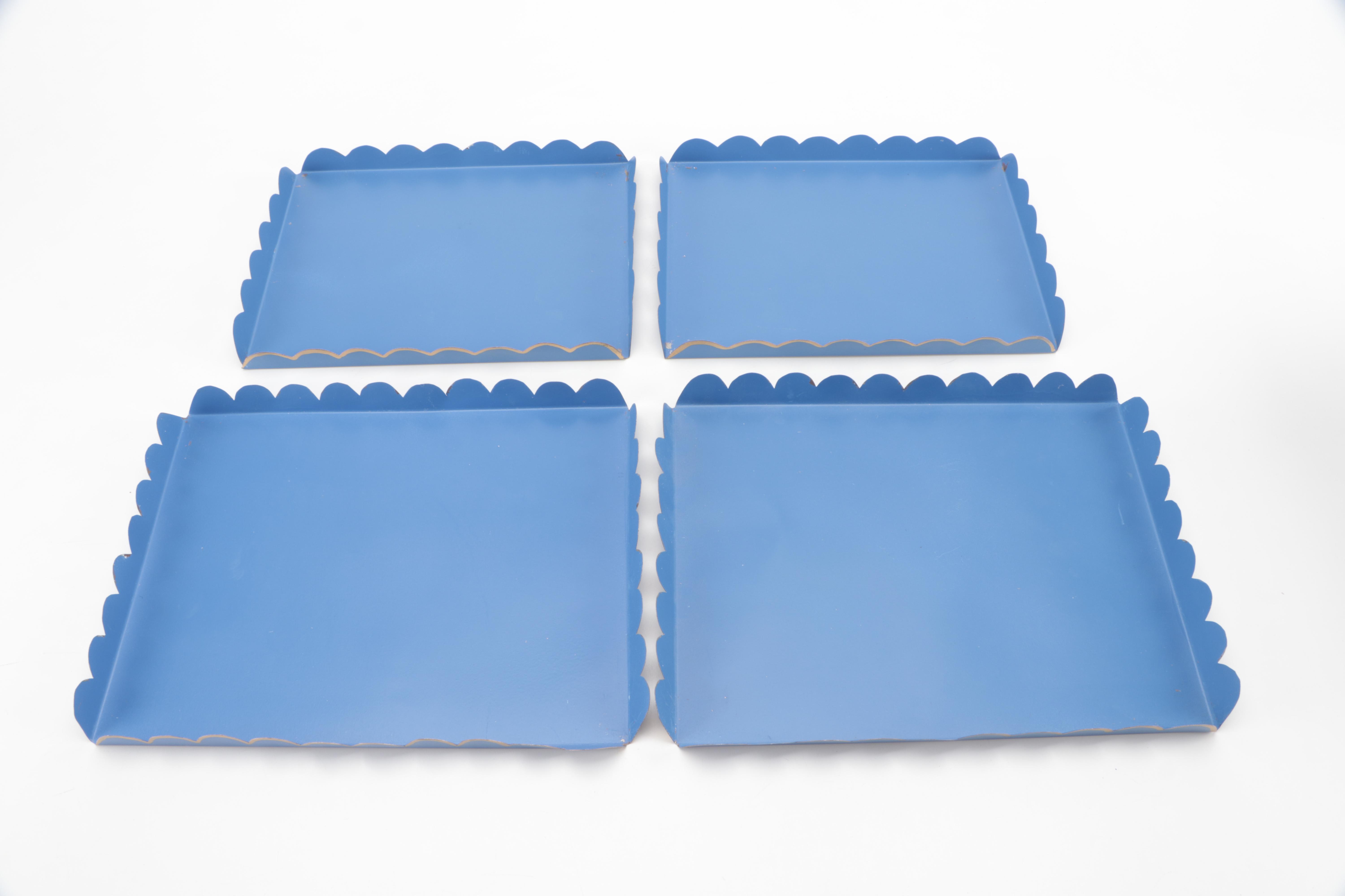 Ballard Design "Bleu Fleur" Storage Boxes and Desk Accessories EBTH