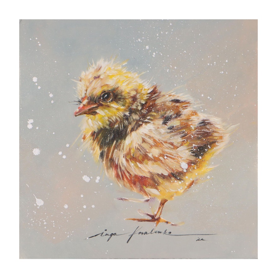 Inga Kovalenko Oil Painting of Chick, 2022