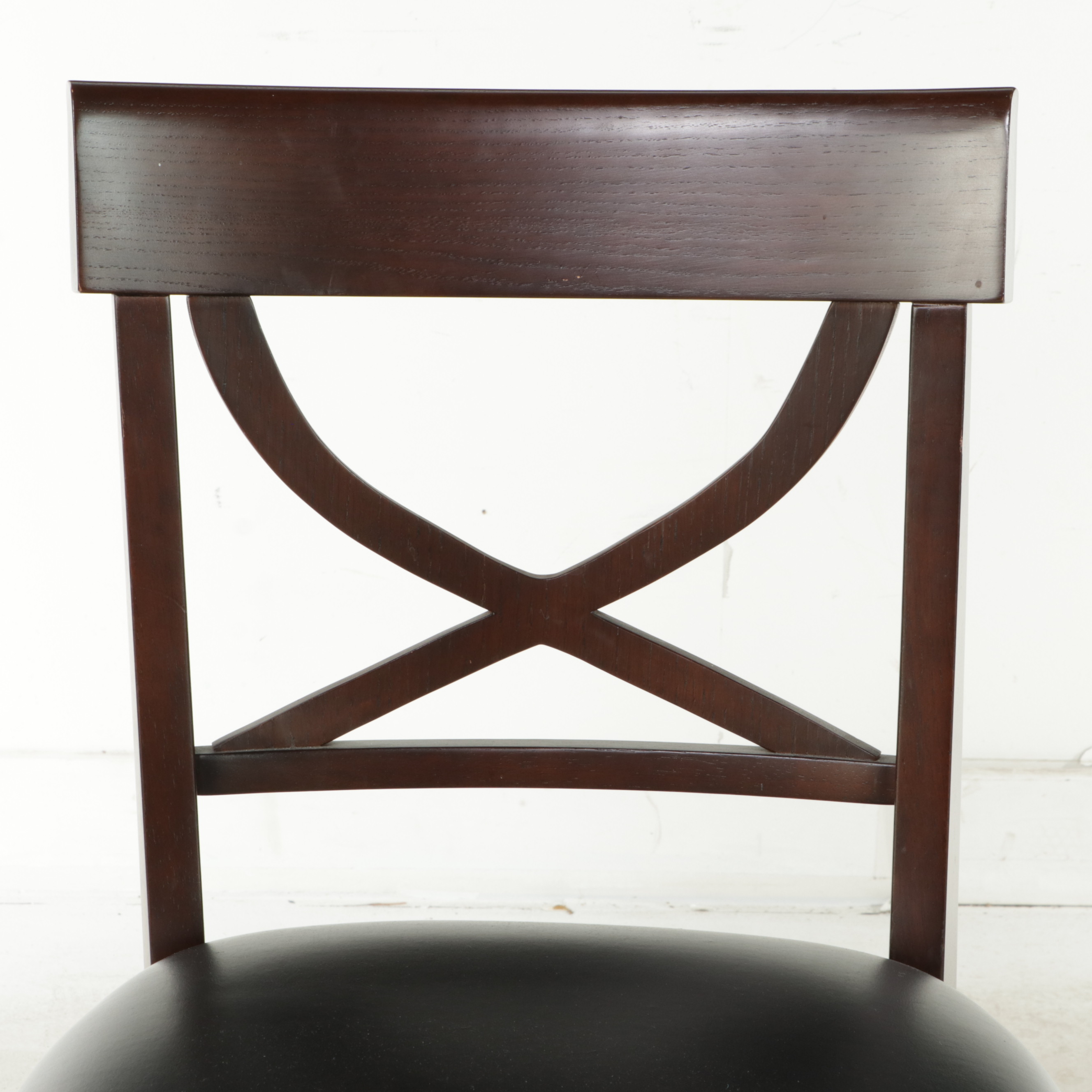 Pair of Minh Duong Furniture Corp. "Logan" XBack Swivel Counter Stools