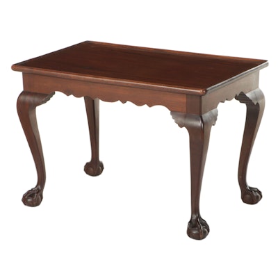The Artisans' Shop Chippendale Style Mahogany Bench-Made Side Table, dated 1932