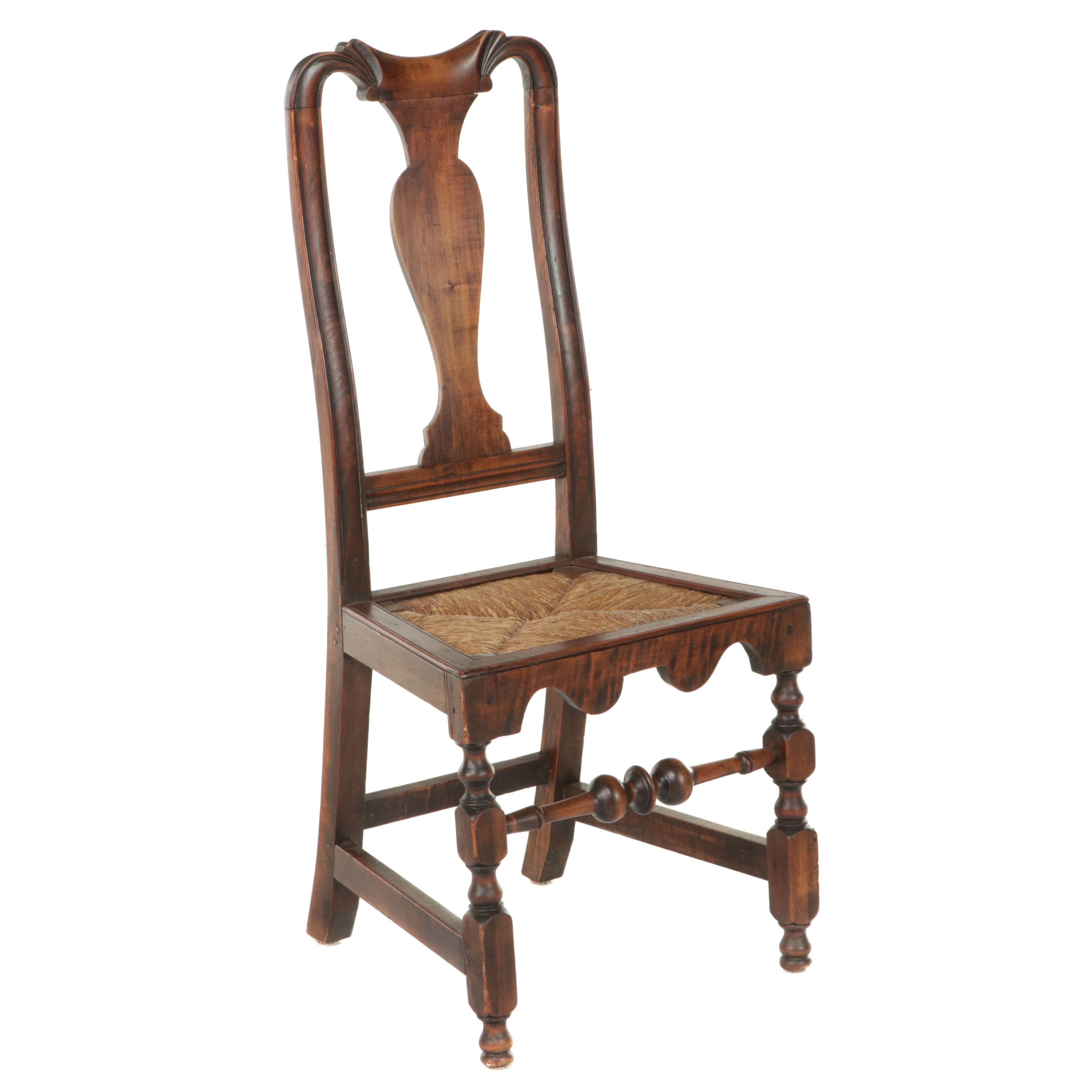 American Queen Anne Maple Side Chair, 18th Century EBTH