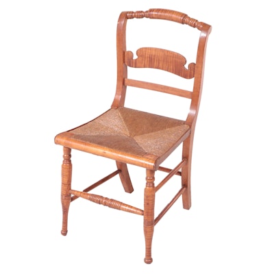 Late Federal Tiger Maple "Fancy" Side Chair, circa 1830