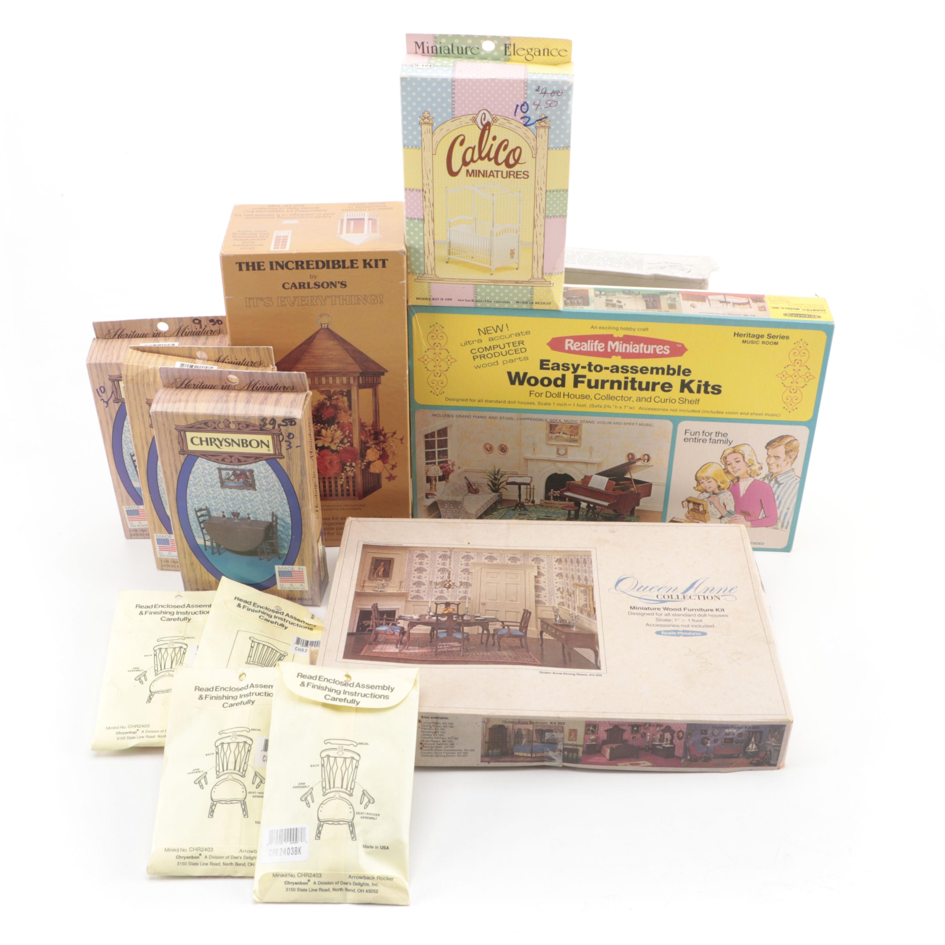 Realife Miniatures Wood Furniture Kit and Other Miniature Furniture EBTH