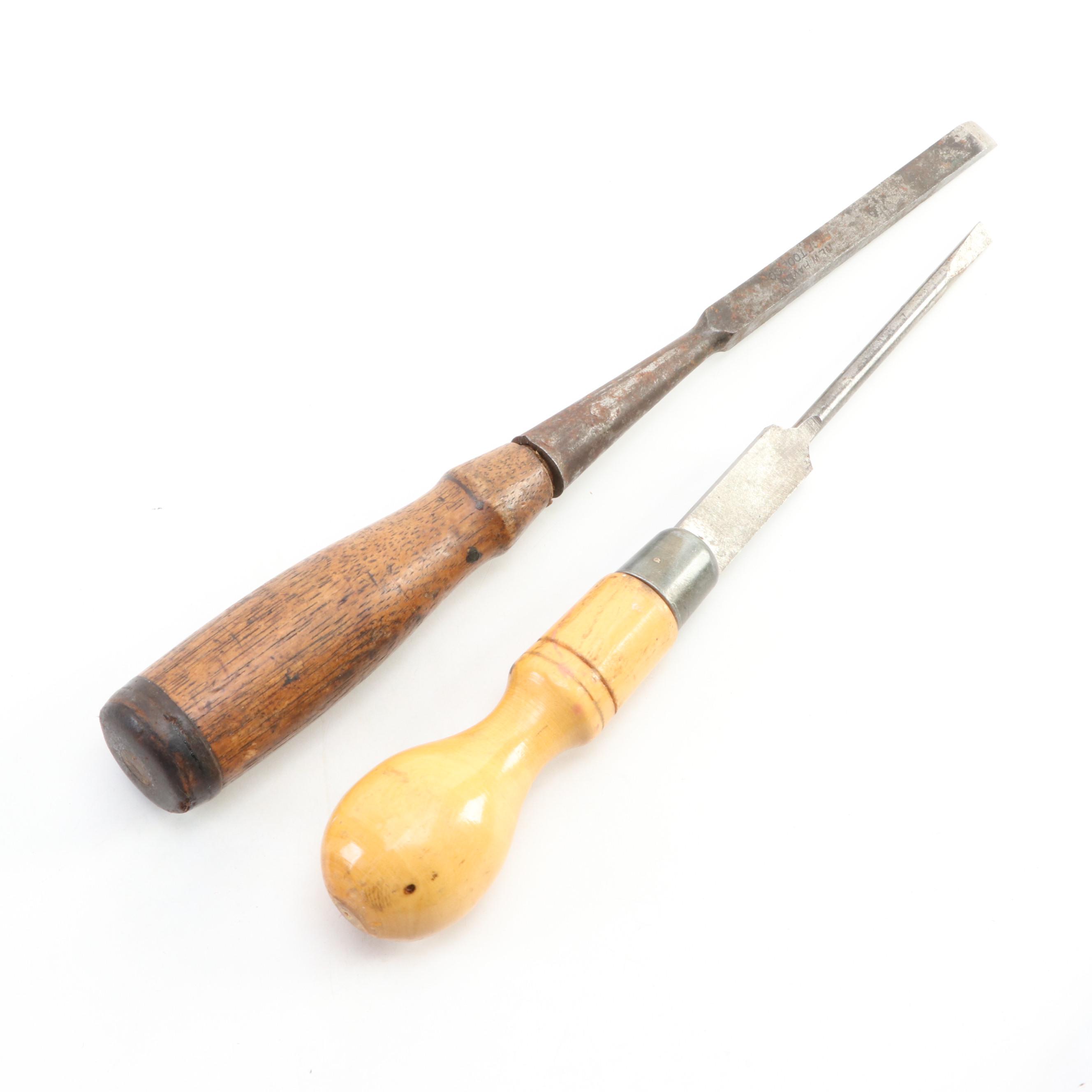 Buck Brothers, Marples with Other Woodworking and Wood Lathe Chisels EBTH