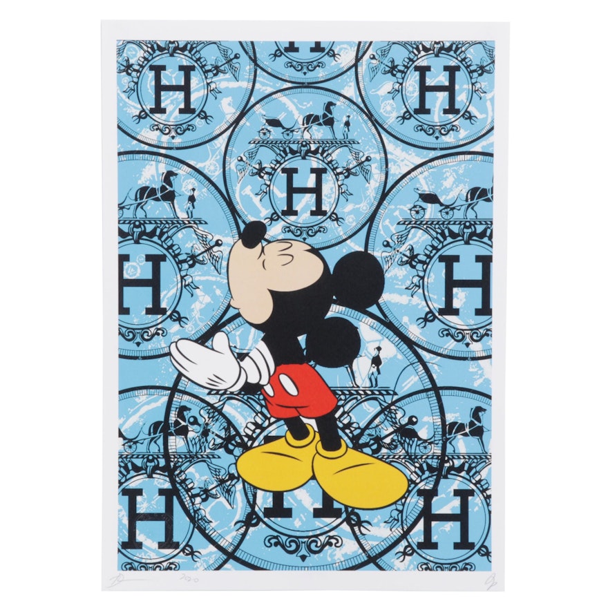 Death NYC Pop Art Graphic Print Homage to Mickey Mouse and Hermès, 2020
