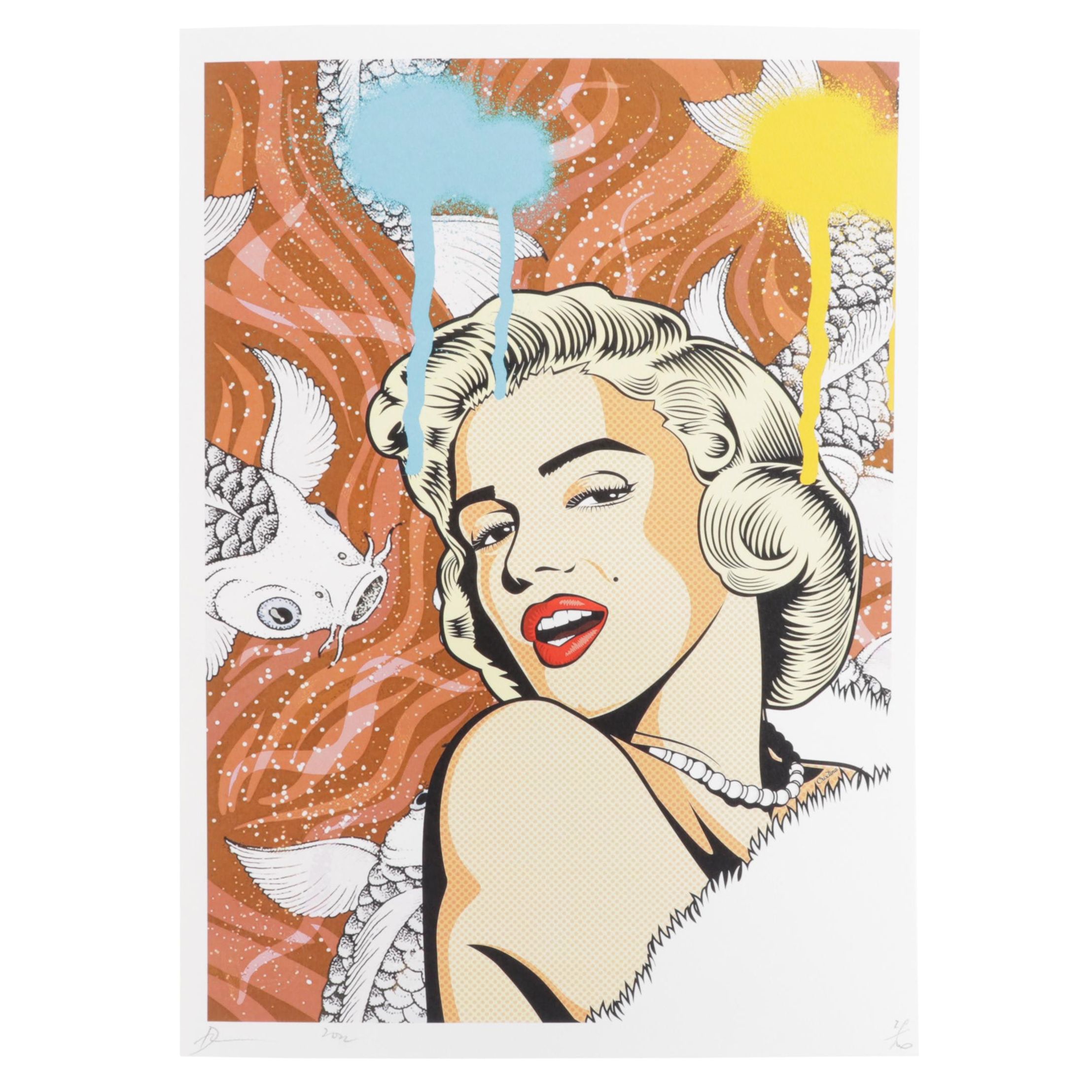 Death NYC Pop Art Graphic Print Featuring Marilyn Monroe, 2022 | EBTH