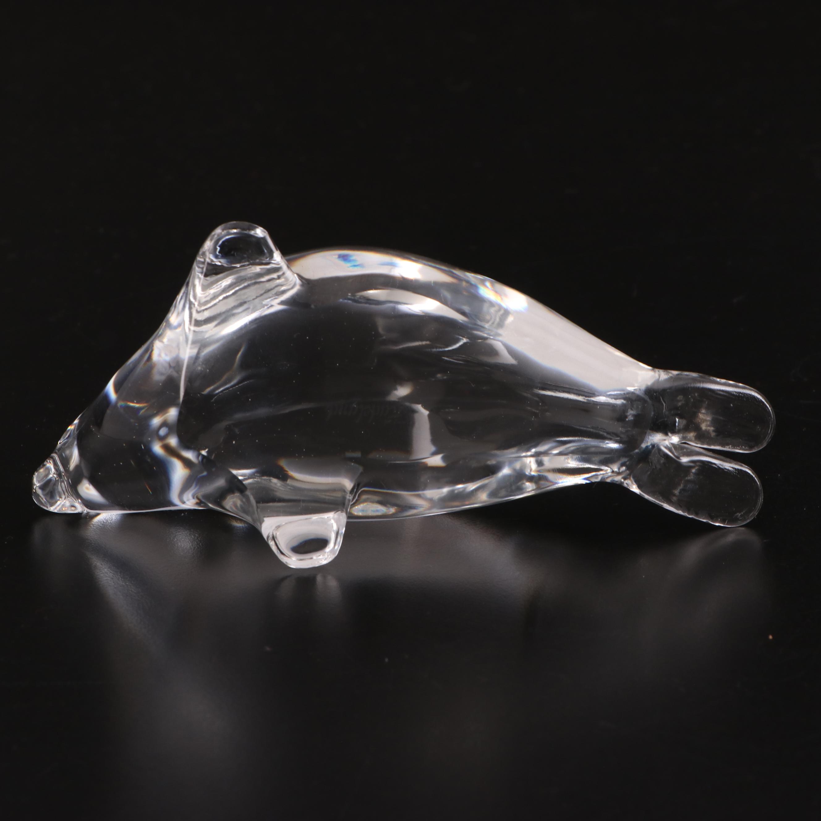 Hadeland Glassverk Crystal Seal Figurine EBTH