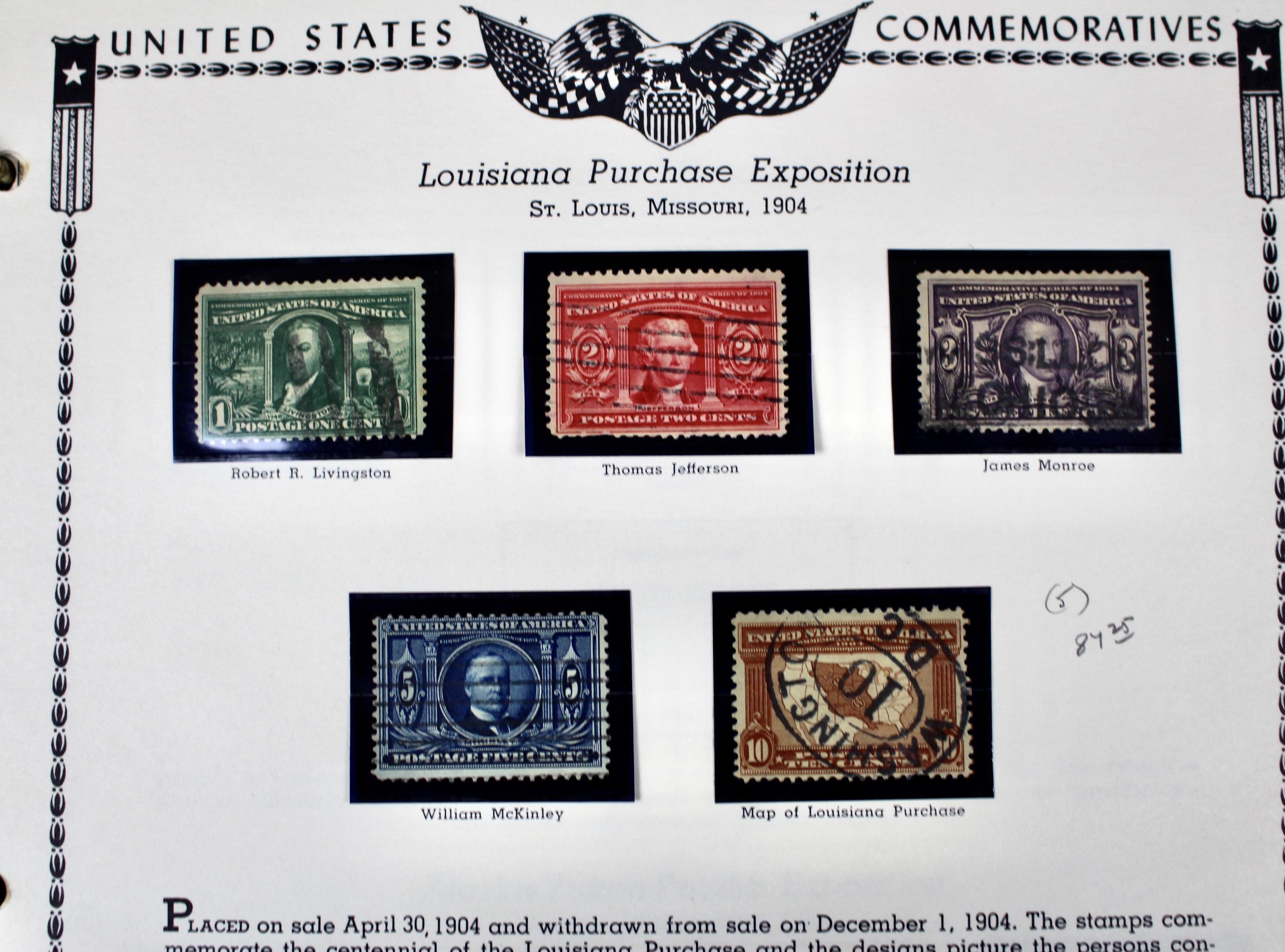 U.S. Commemorative Stamp Collection Including Stamps from 18931959 EBTH