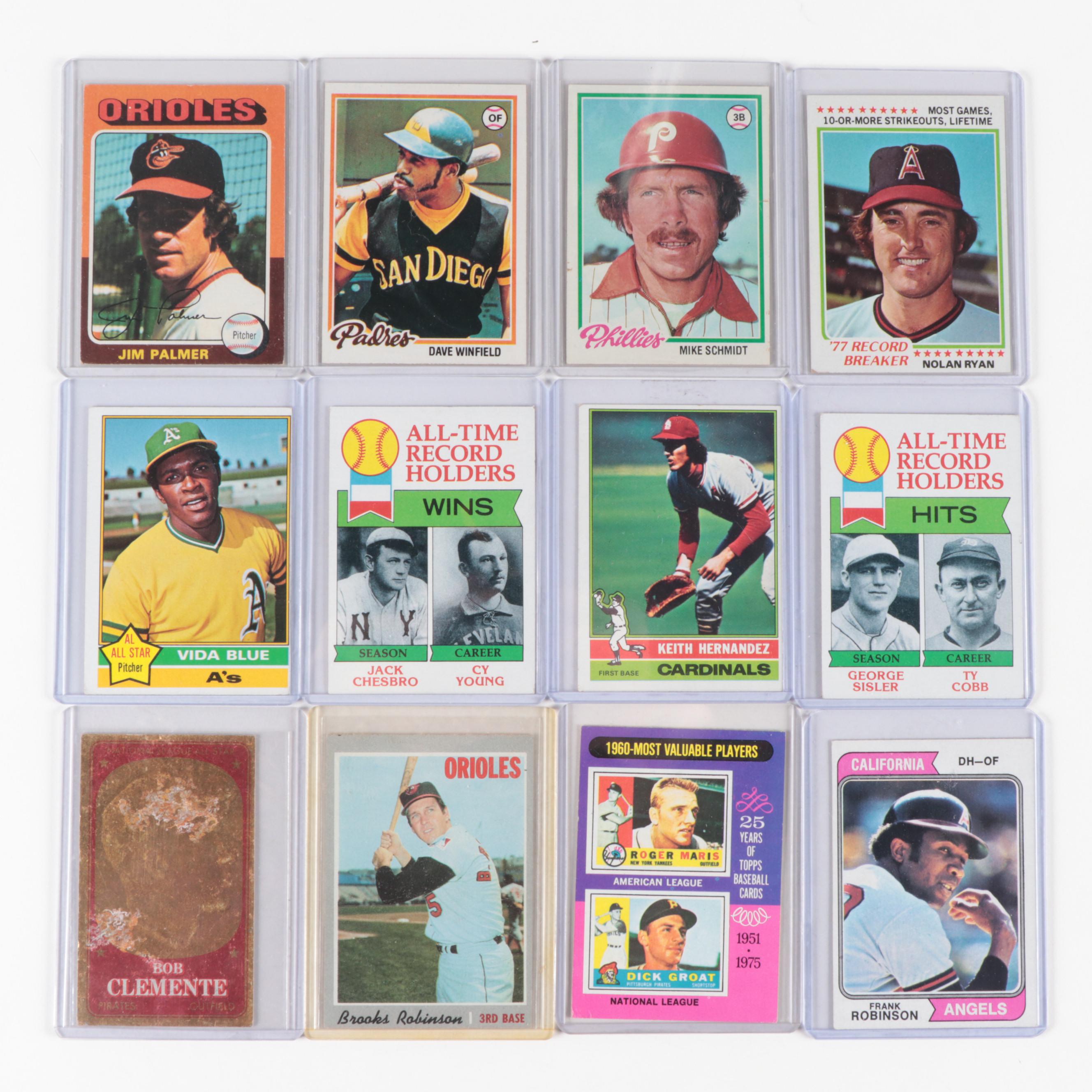 Topps Baseball Cards With Aaron, Ruth, Mays, More Stars, 1970s EBTH