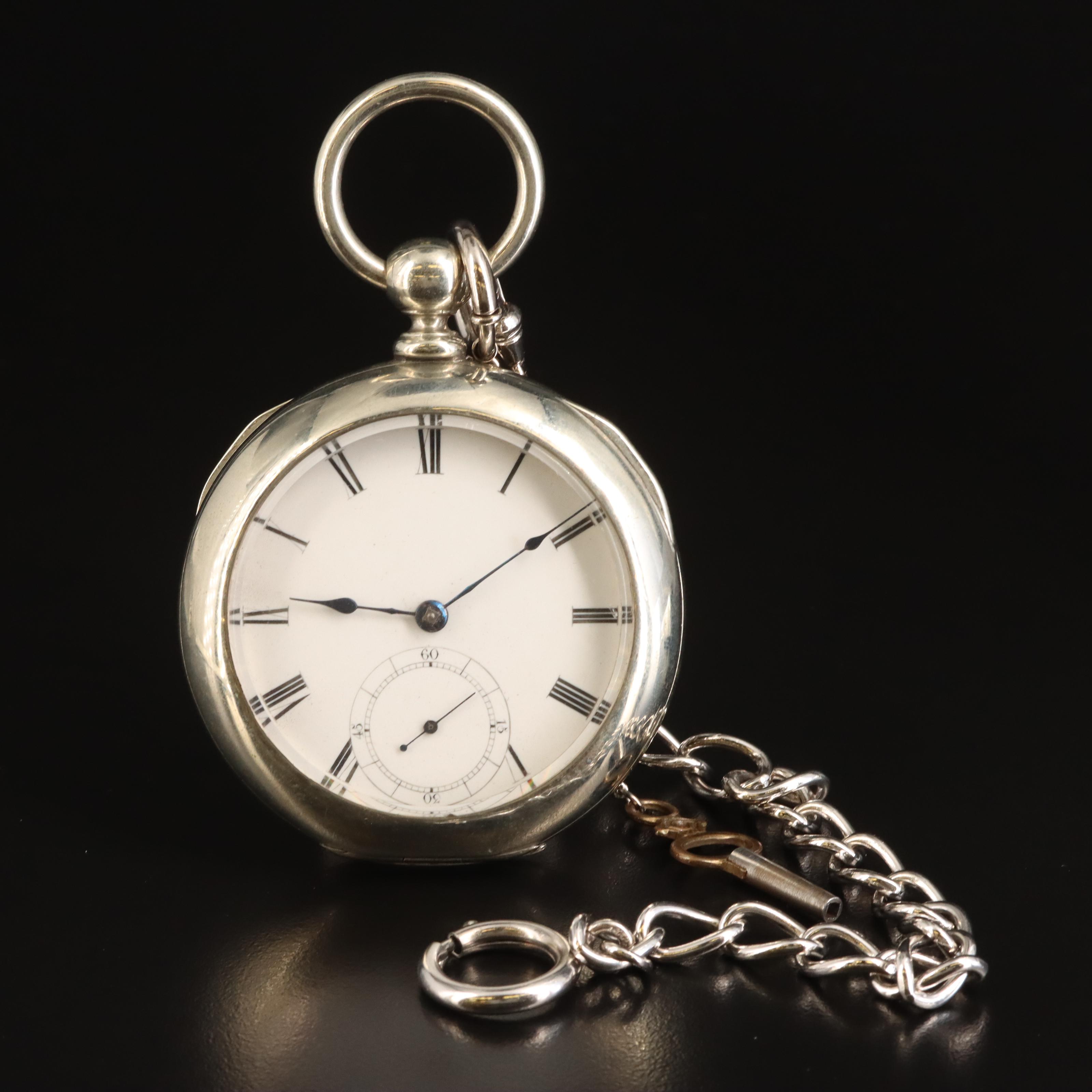 1871 American Waltham Key Wind & Set Pocket Watch EBTH