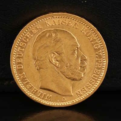 1893 J Prussia (German States) Twenty Marks Gold Coin