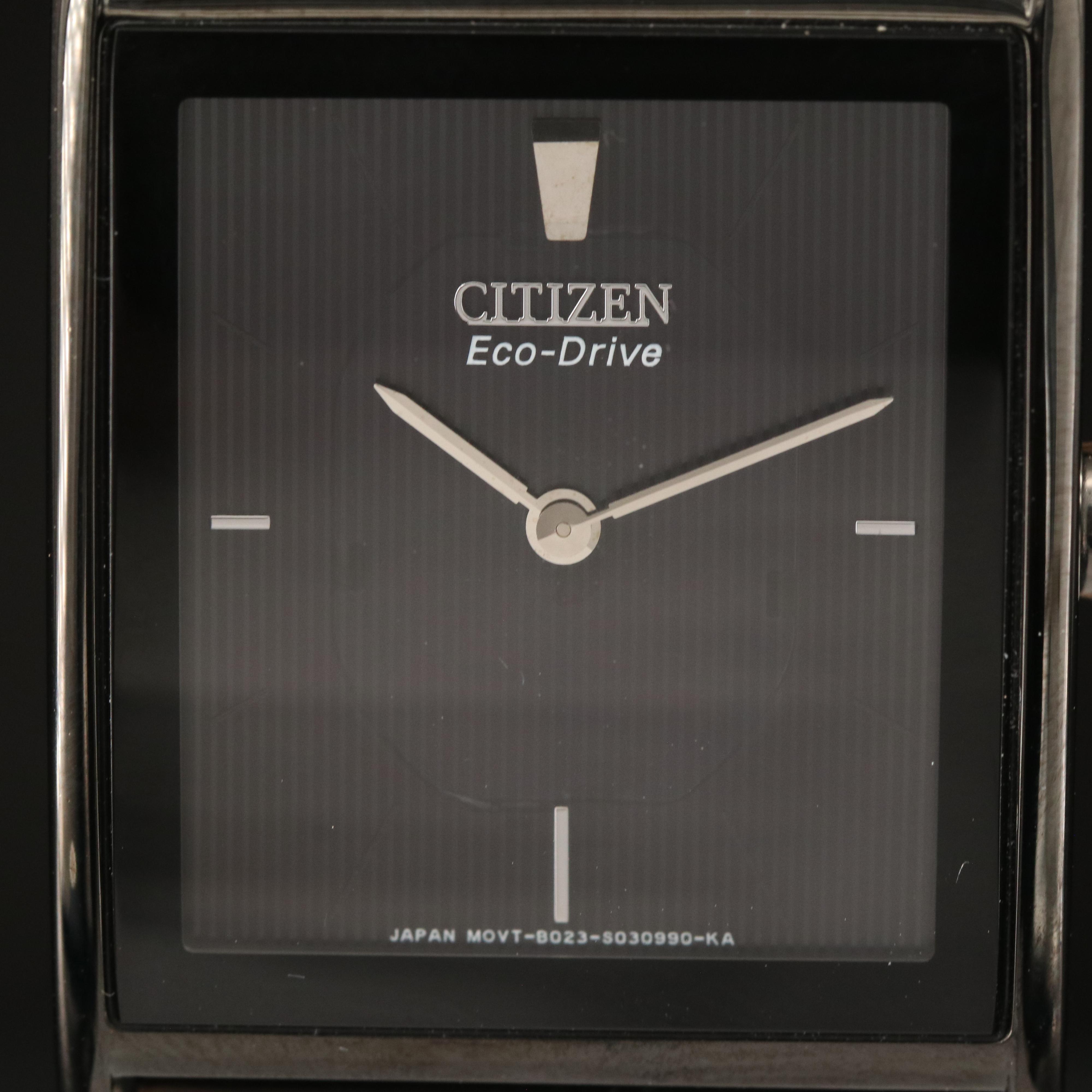 citizen eco drive rectangular watch