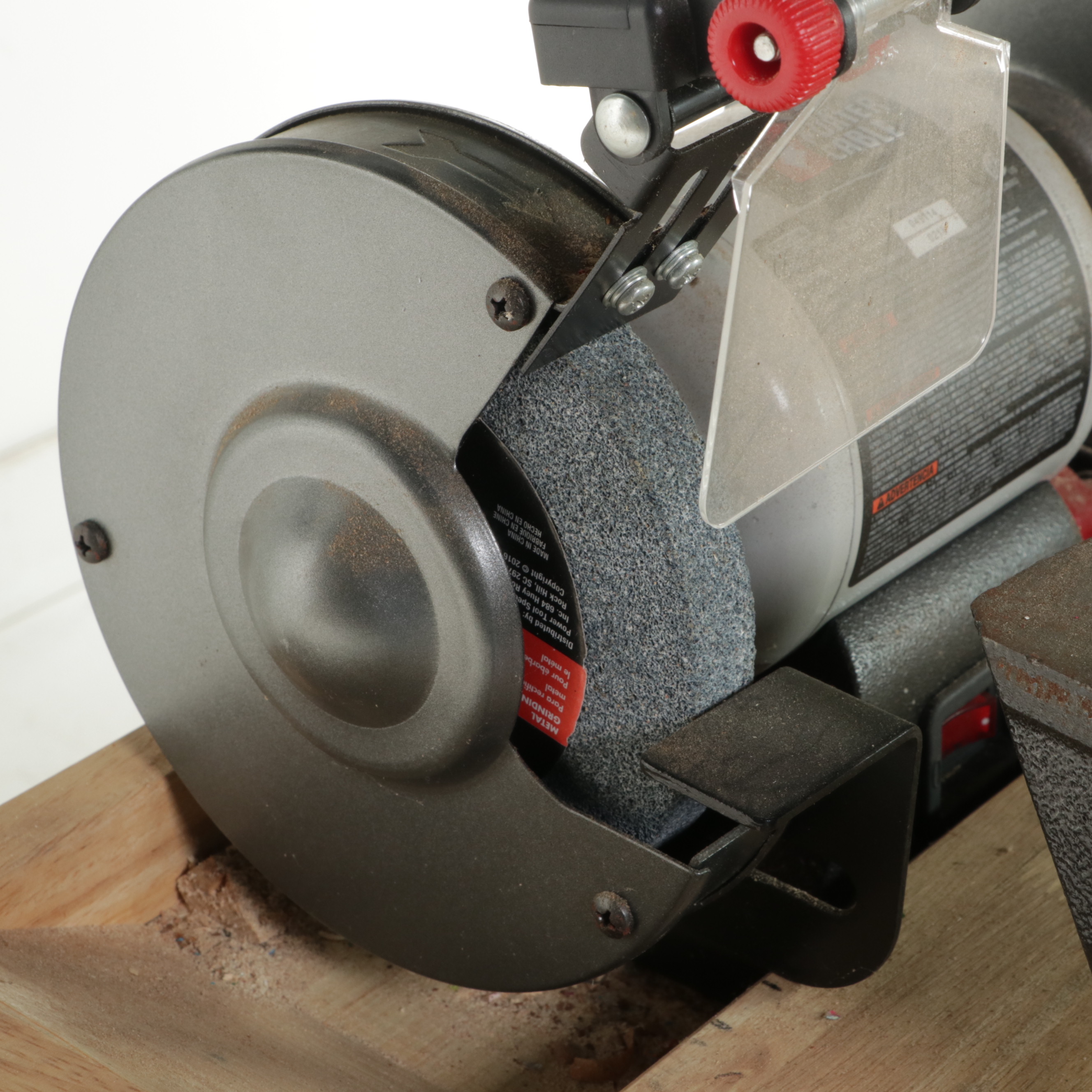 Jet Wood Lathe, Porter Cable Grinder and Vice Clamp on Wood Bench EBTH