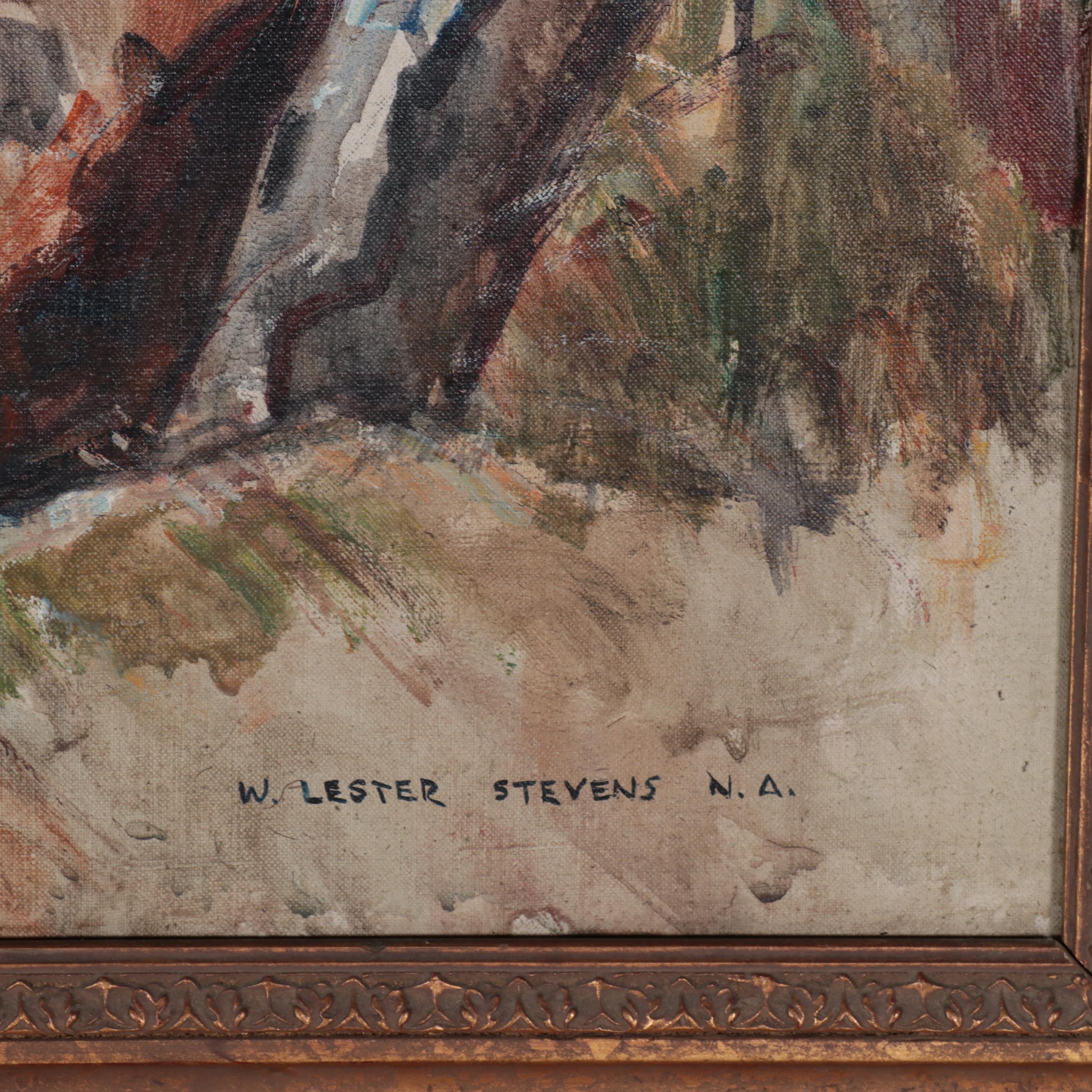 William Lester Stevens Oil Painting "Henderson Point" EBTH